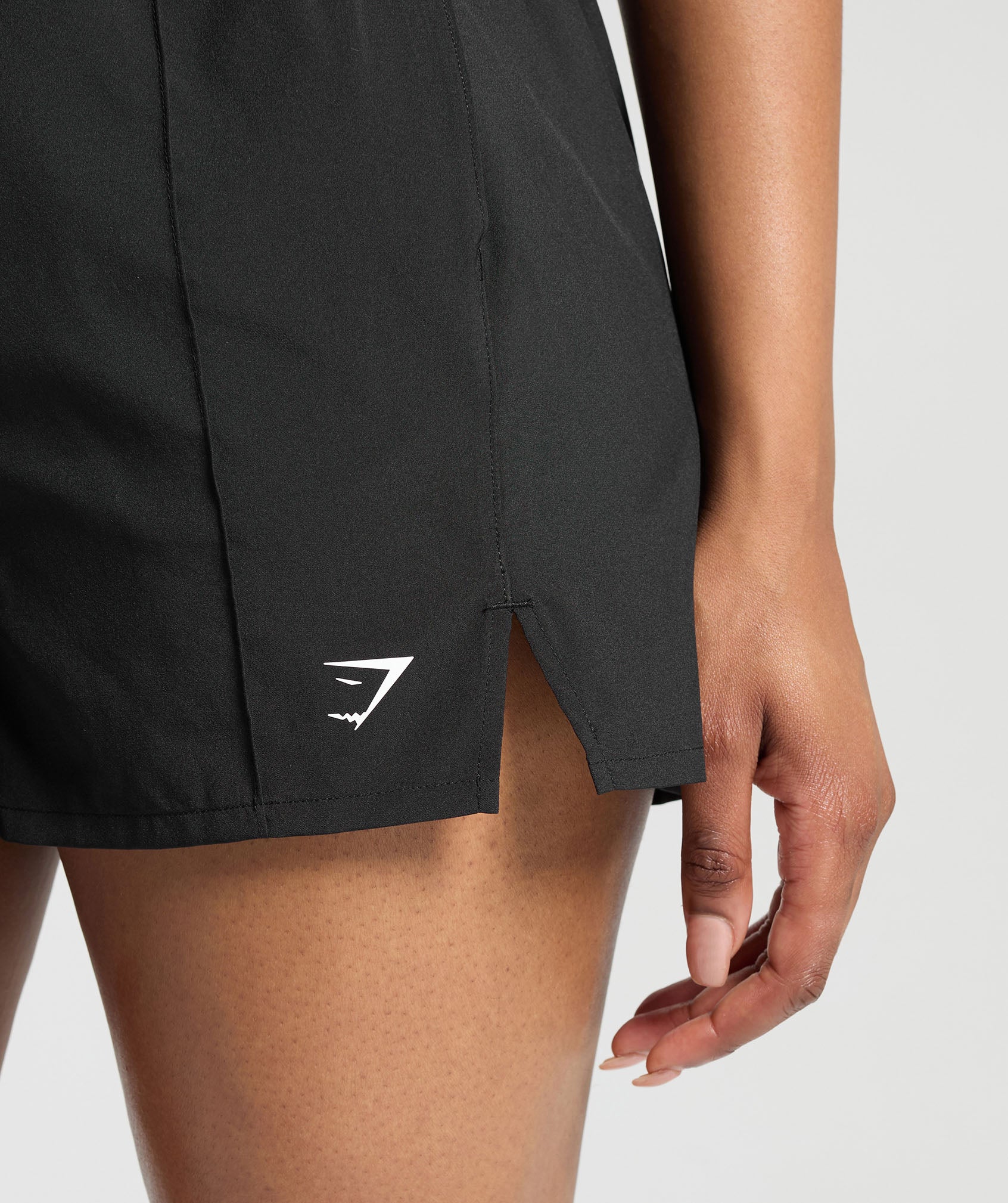 Pintuck Shorts in Black - view 7