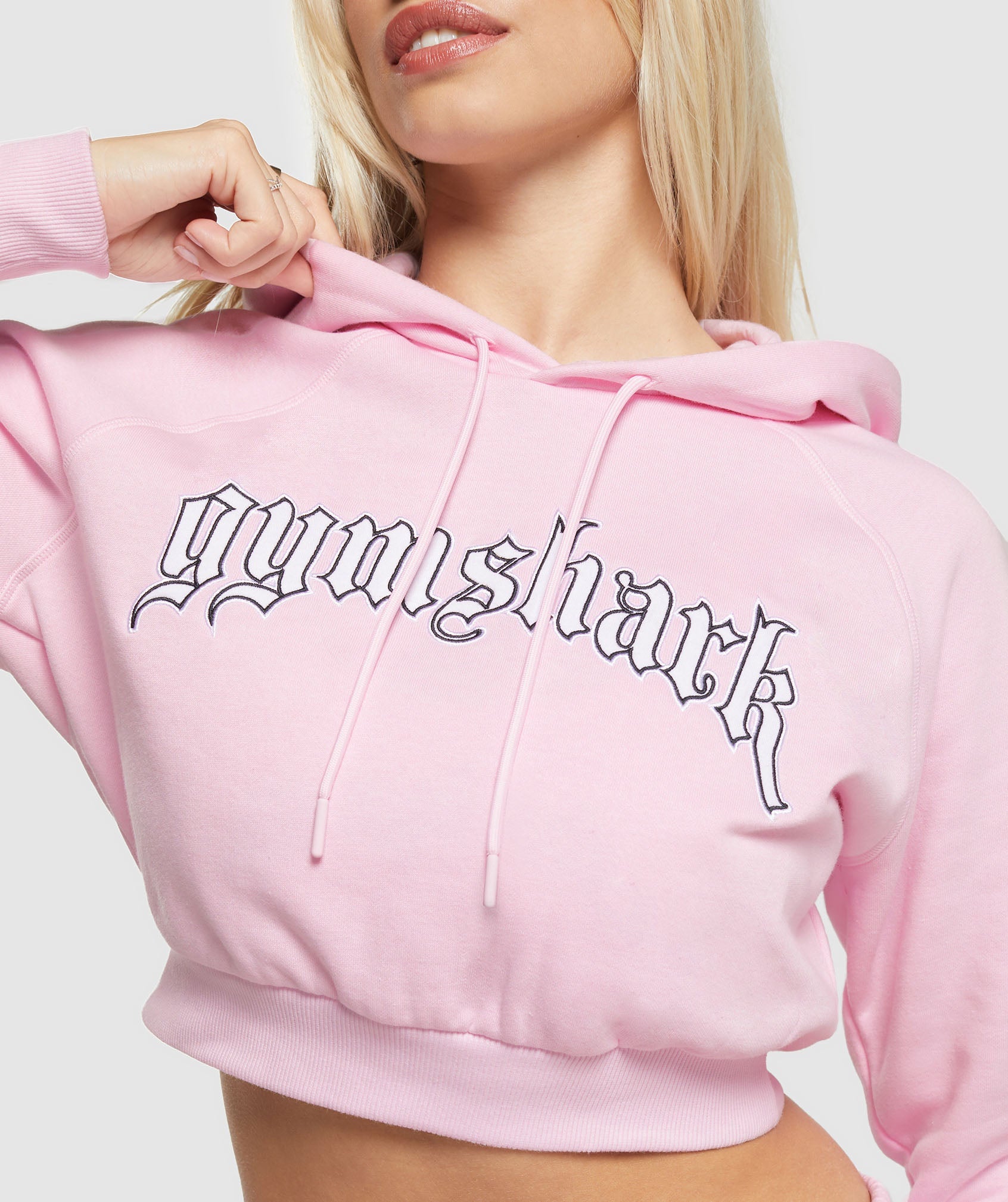 Heavy Flex Cropped Hoodie in Dolly Pink - view 6