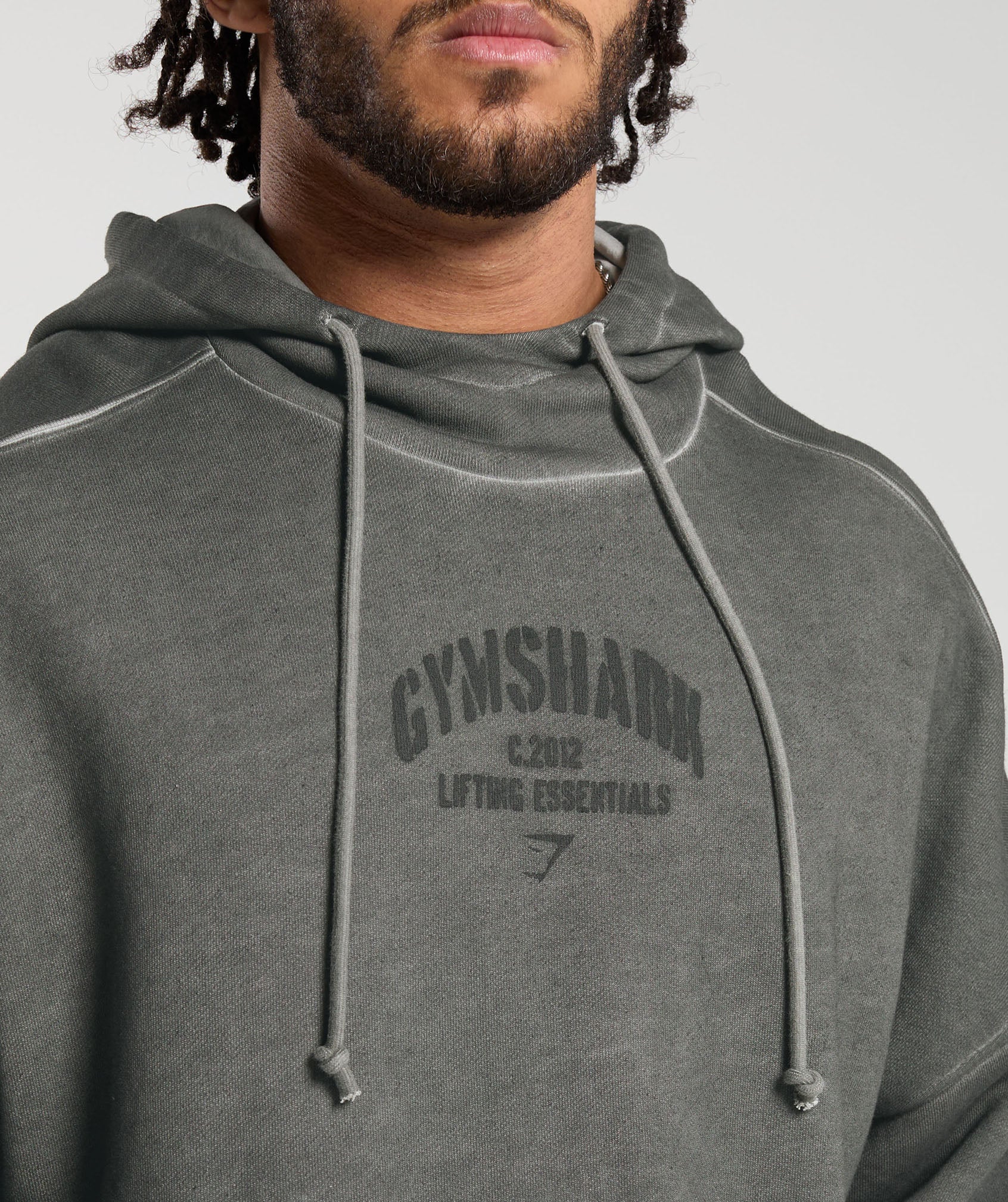 Heavyweight Washed Hoodie in Black - view 5