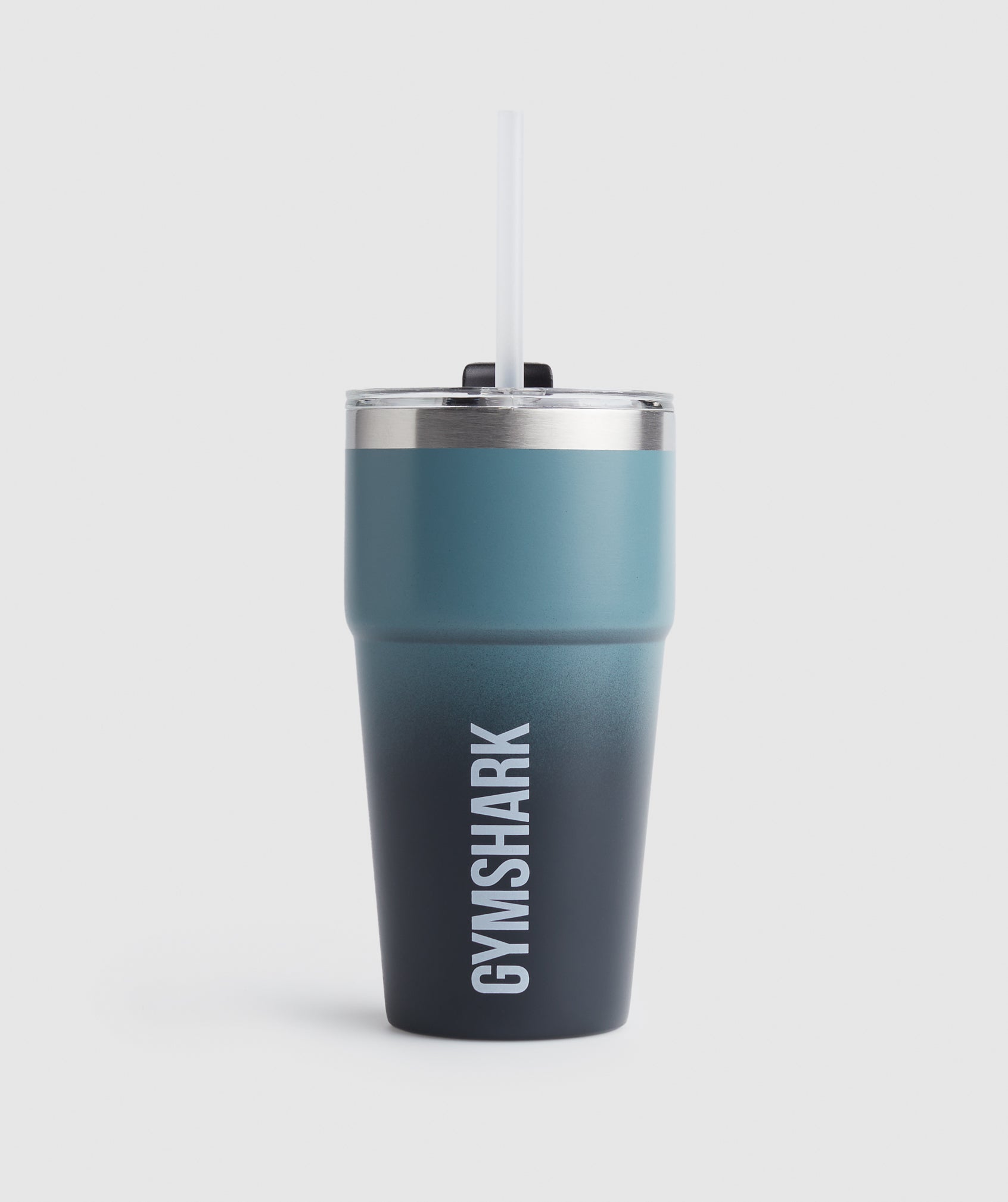 Insulated Straw Cup in Duck Egg Blue/Darkest Teal