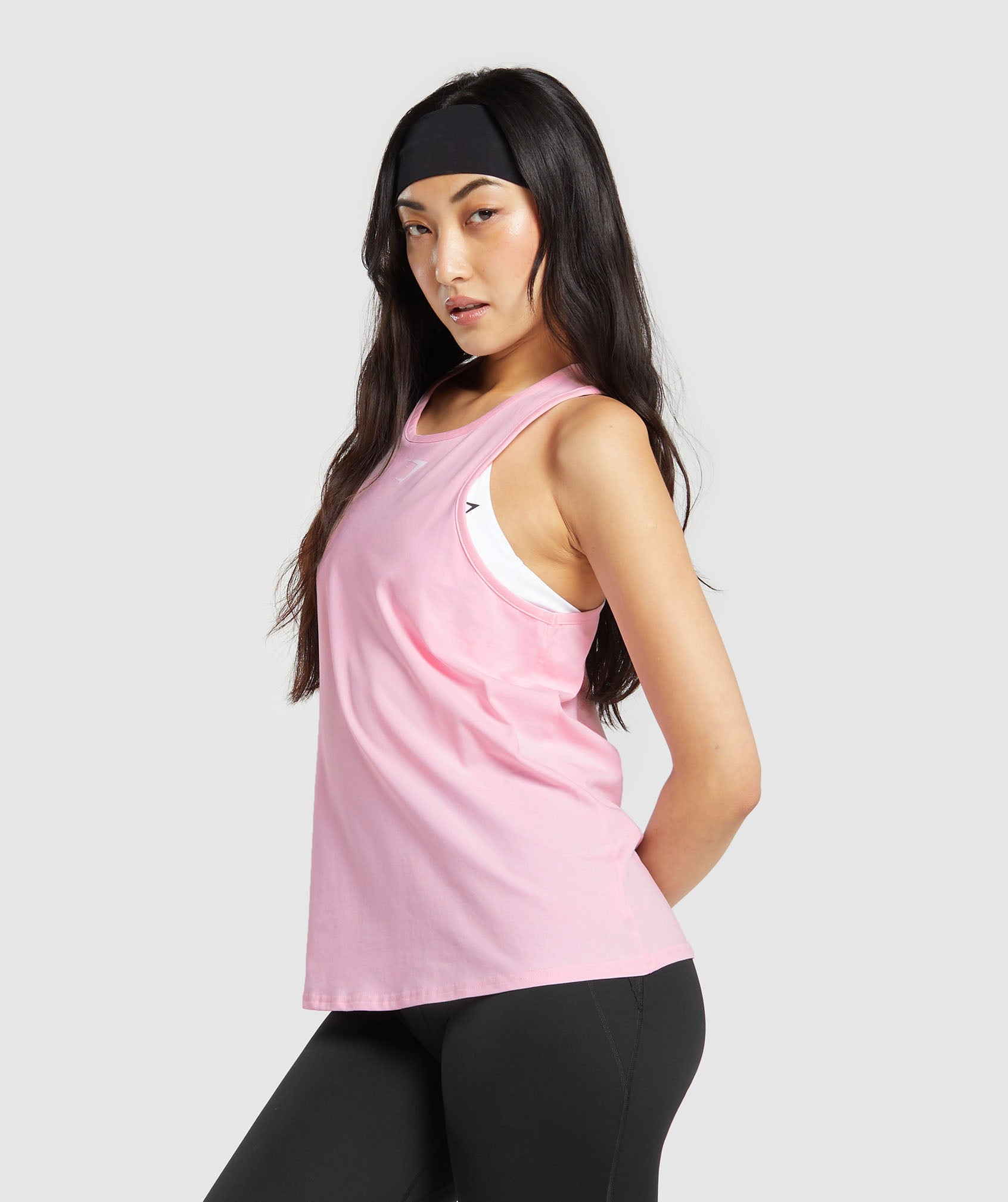 Training Cotton Tank in Dolly Pink - view 3