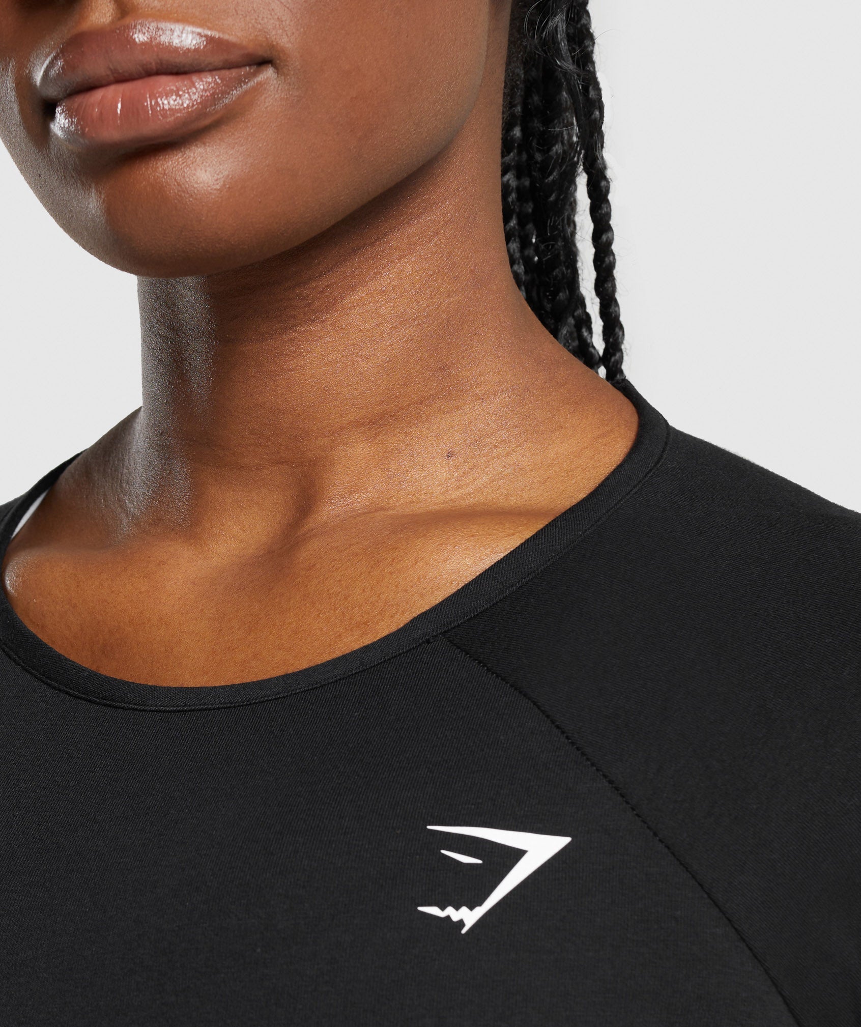 Lifting Essential Long Sleeve Crop Top in Black - view 5