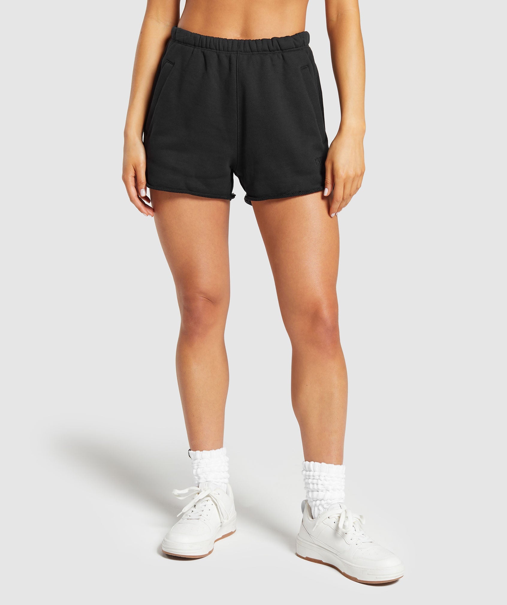 Loopback Sweat Shorts in Black - view 1