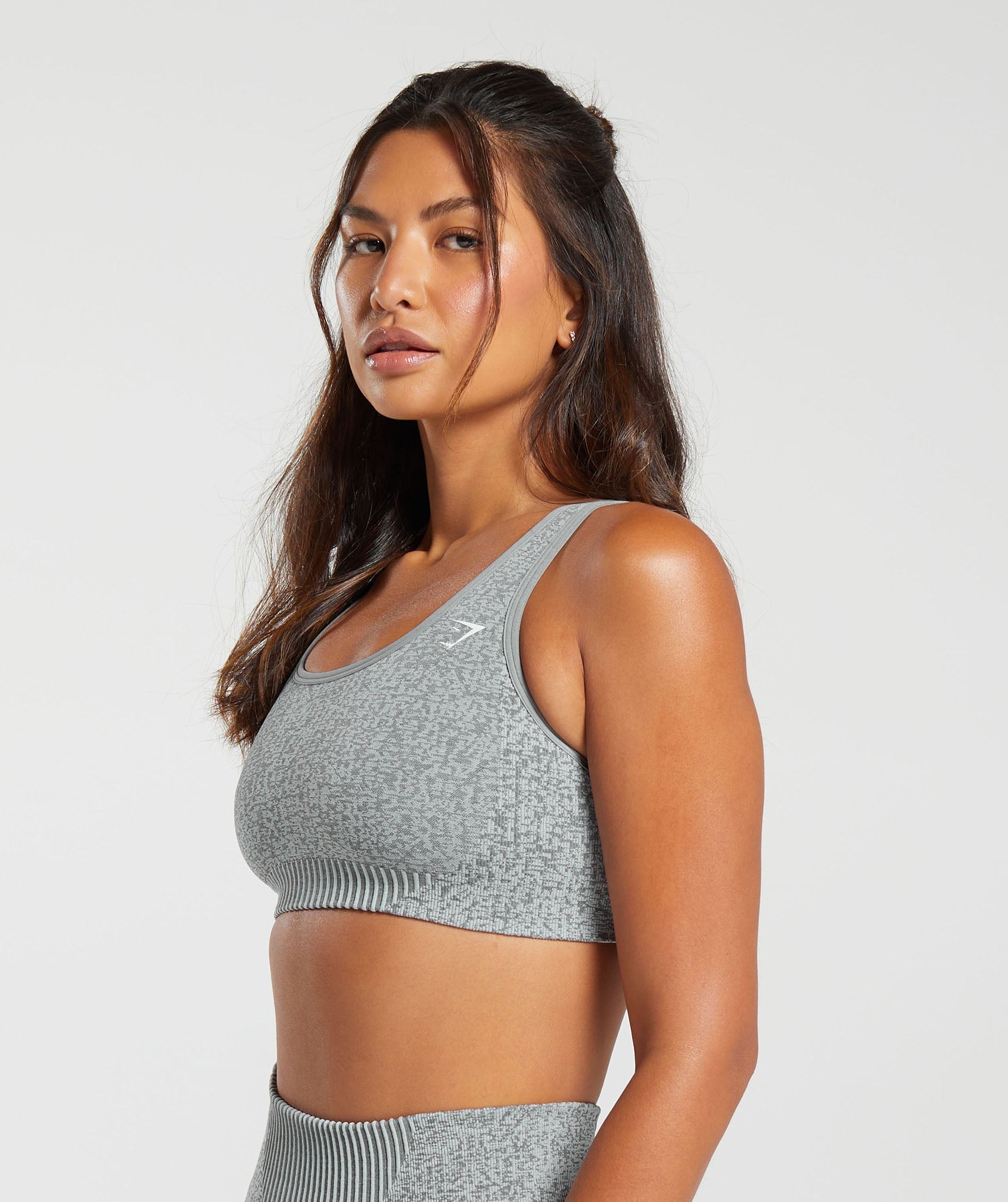 Marl Seamless Scoop Bra in Light Grey Marl/Dark Grey Marl/Smokey Grey - view 3