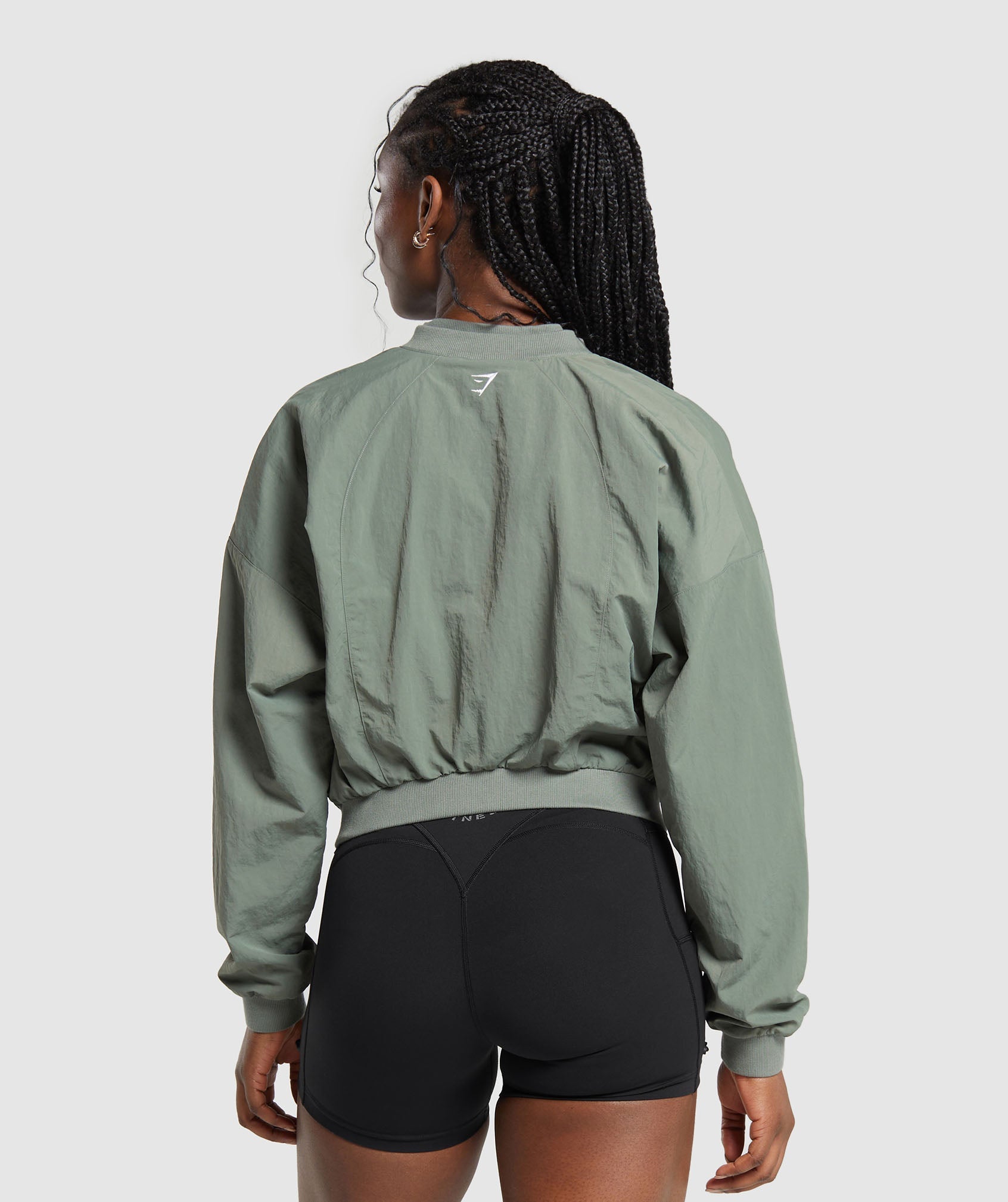 Midi Track Jacket in Unit Green - view 2