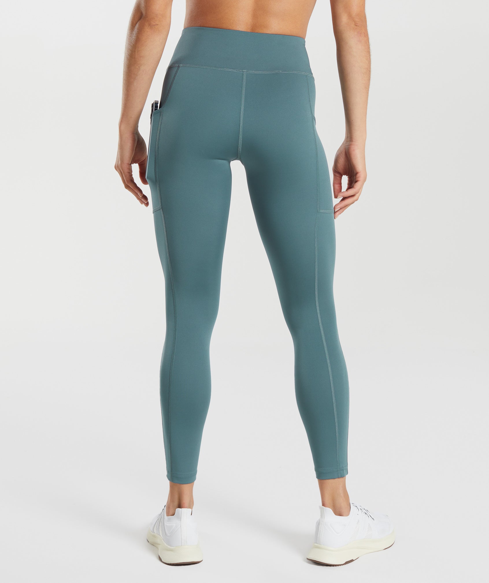 Pocket Leggings in Denim Teal - view 3