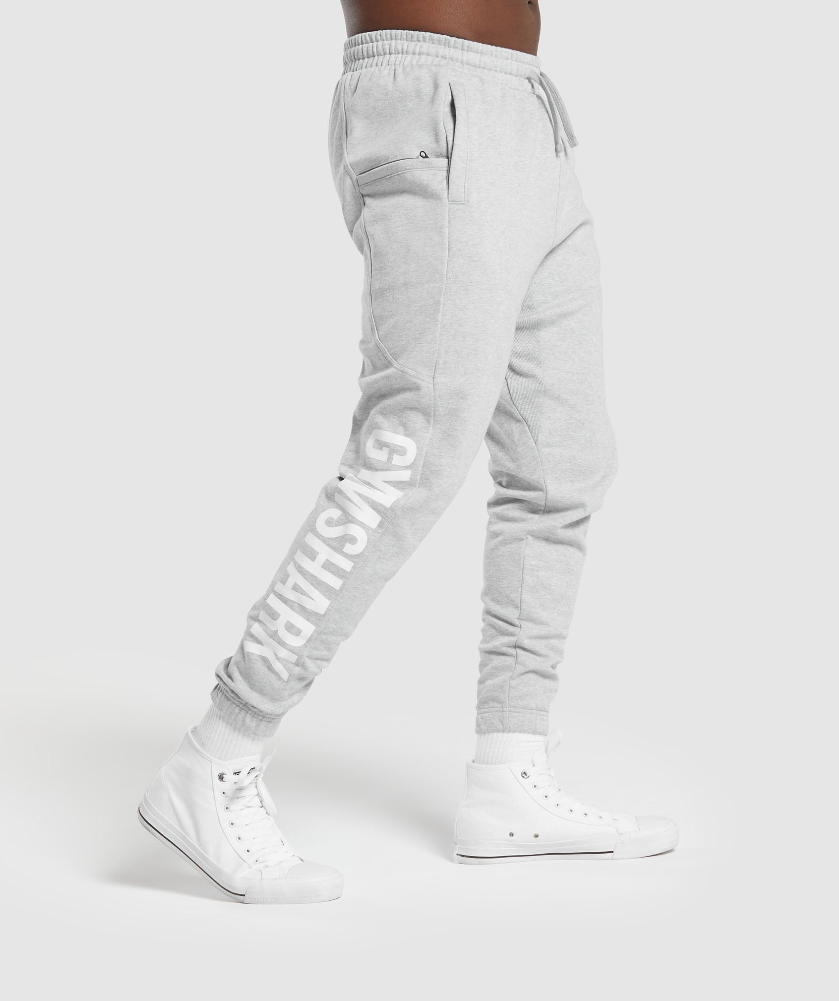 Power Joggers in Light Grey Core Marl - view 3
