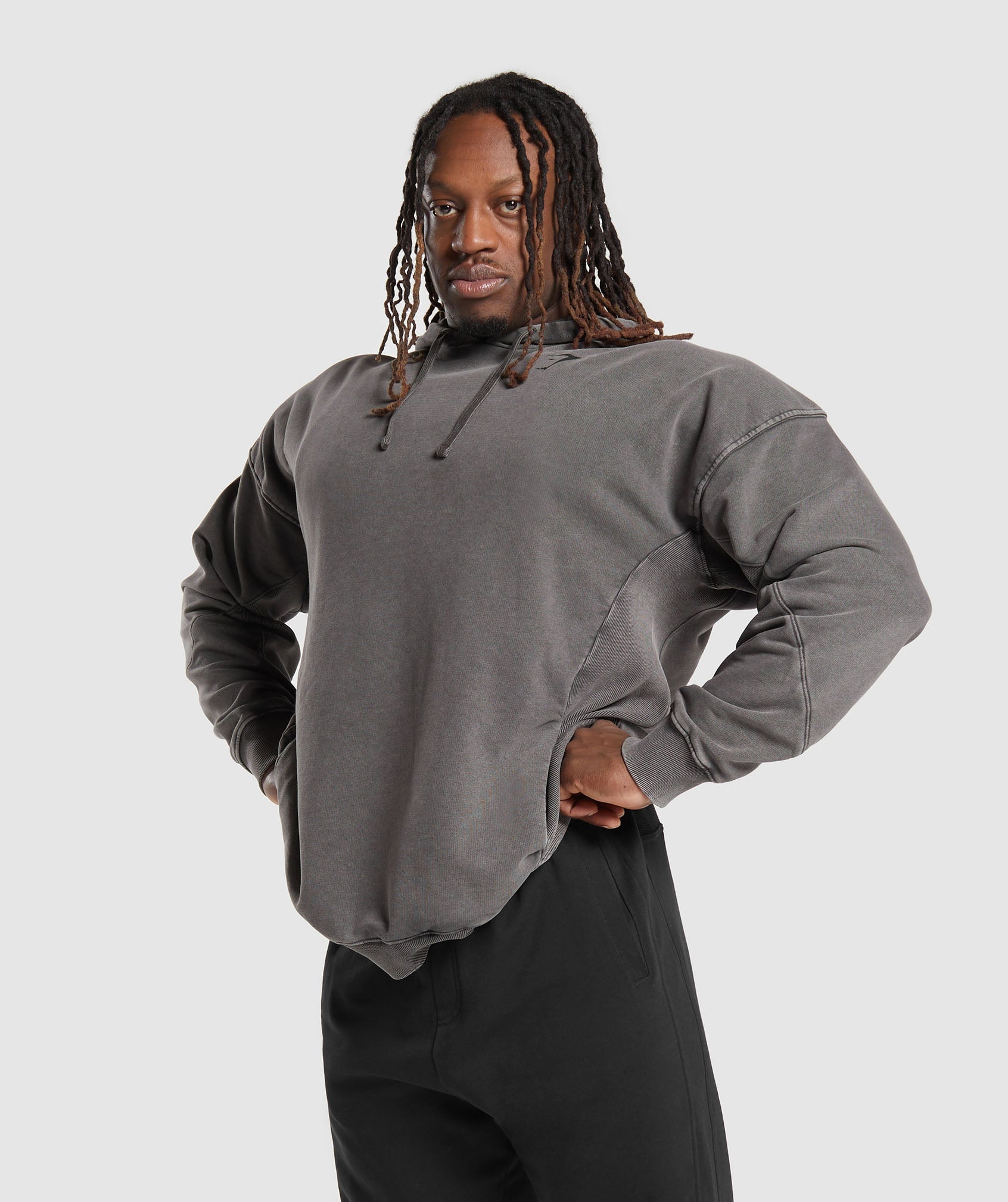 Power Washed Hoodie in Onyx Grey - view 7