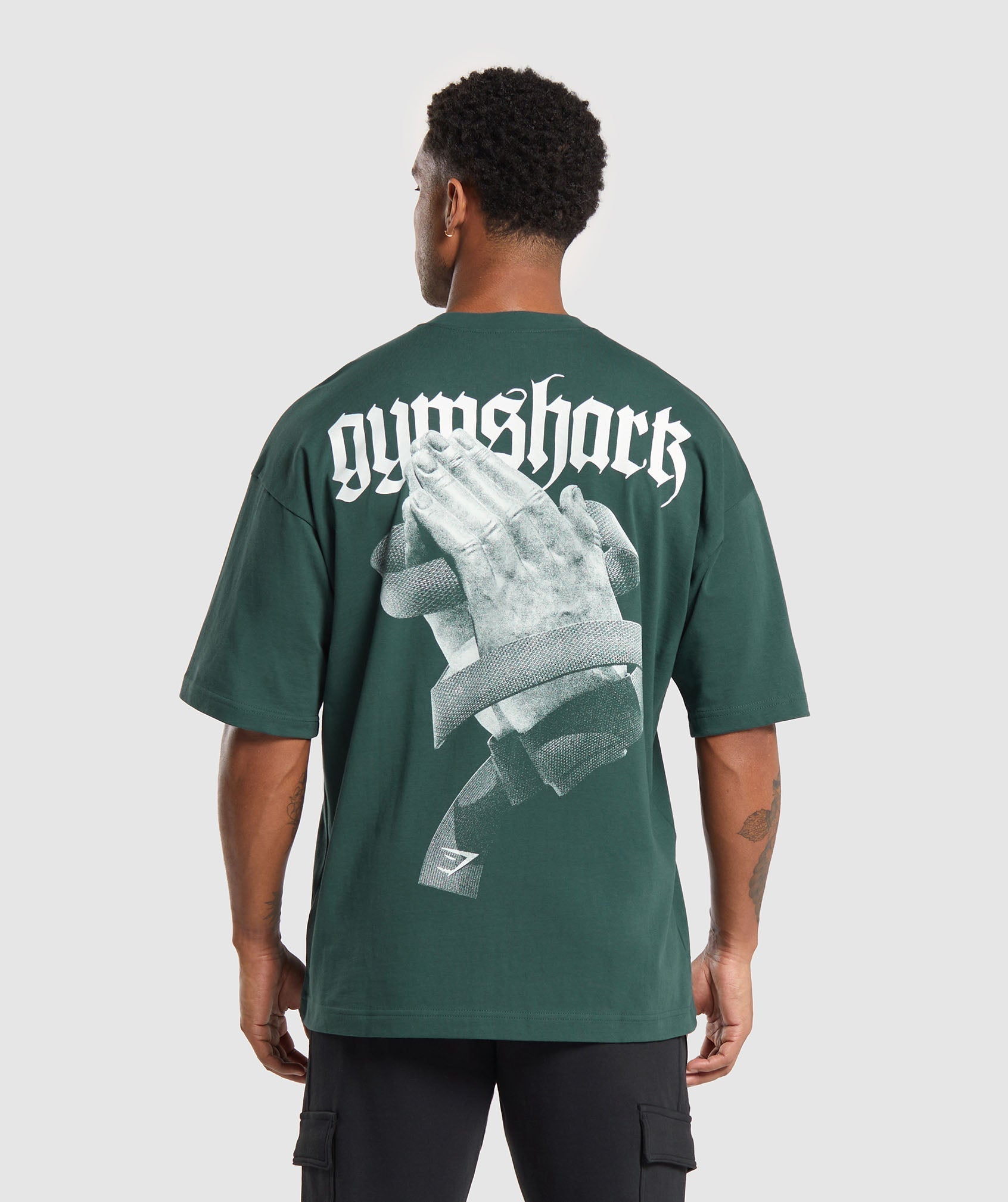 Prayer Hands T-Shirt in Fog Green - view 1