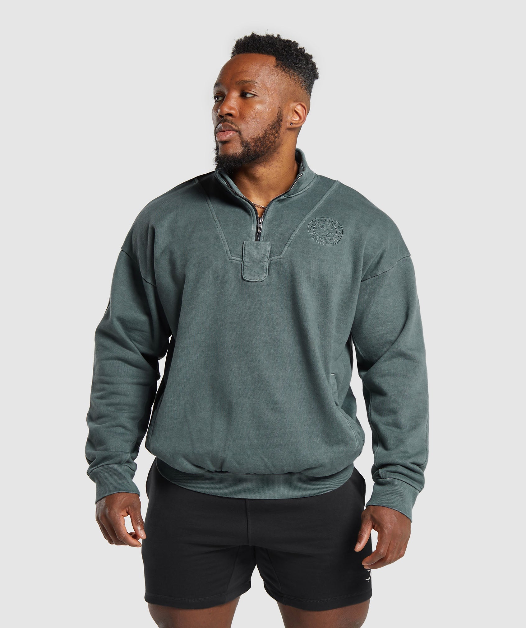 Premium Legacy 1/4 Zip in Cargo Teal - view 1