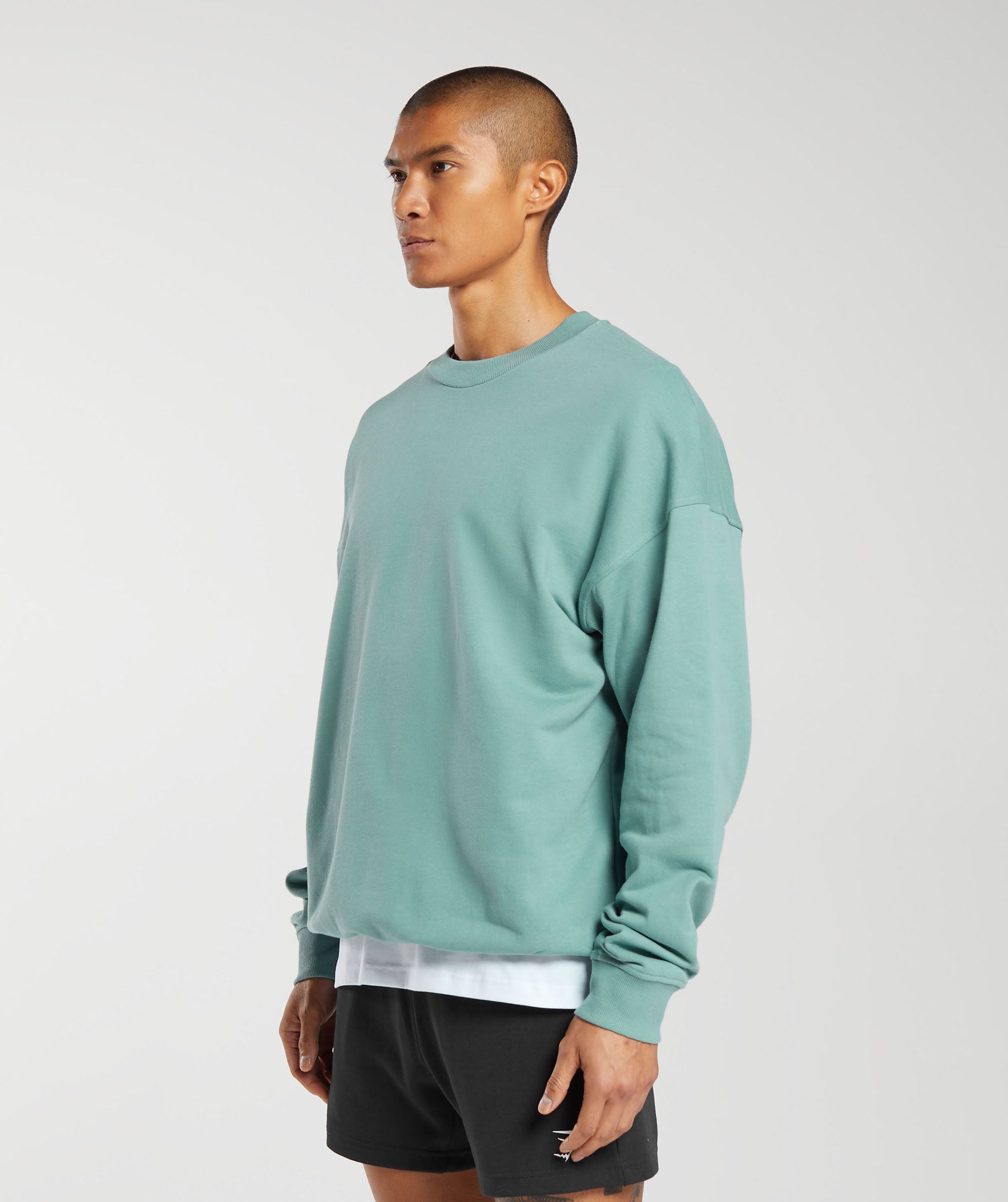 Rest Day Essential Crew in Duck Egg Blue - view 3