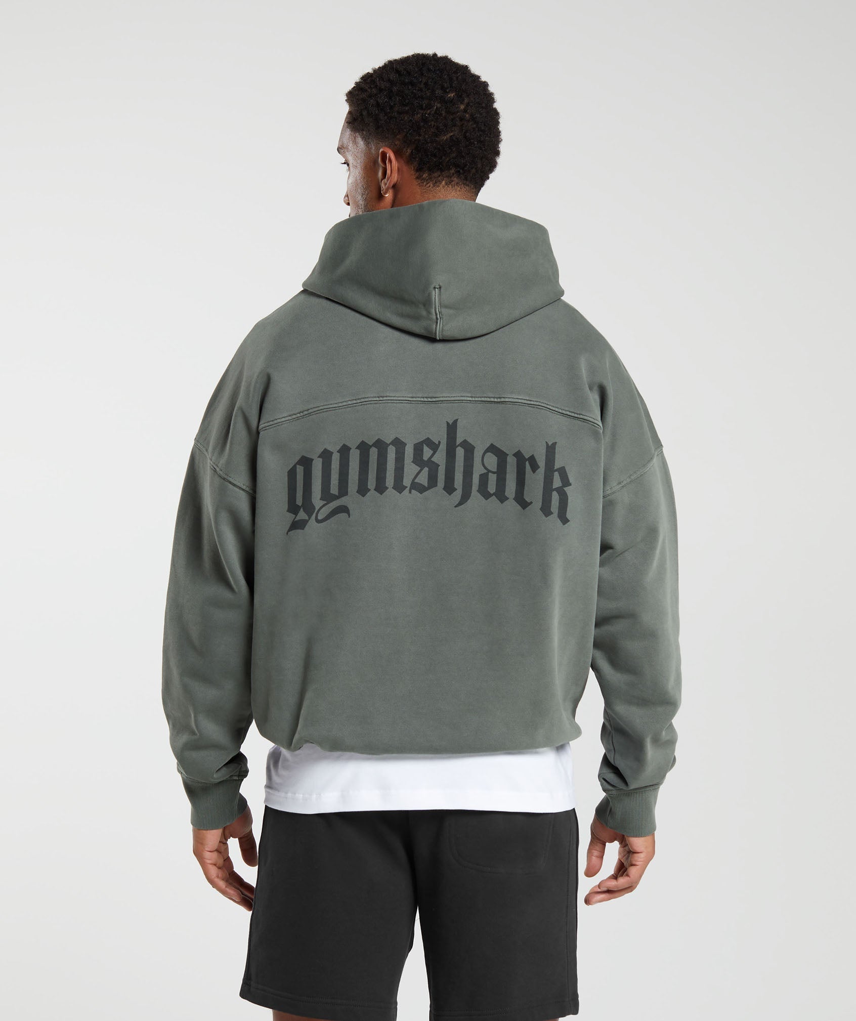 Heavyweight Hoodie in Deep Olive Green - view 1