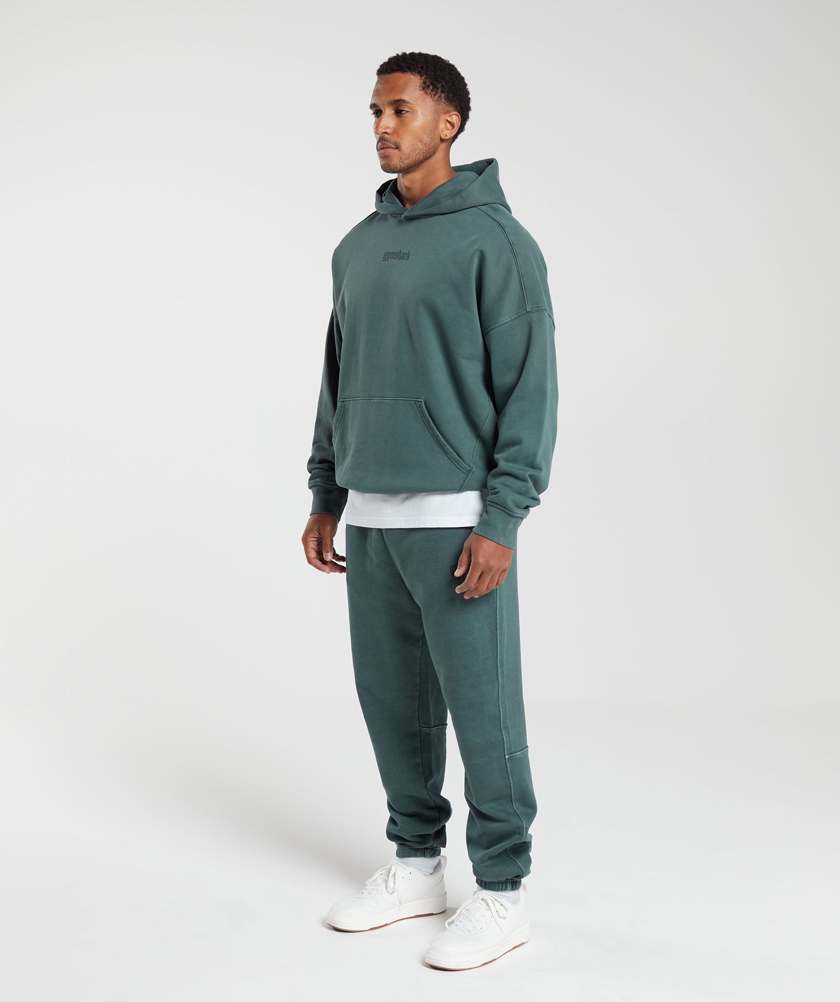 Heavyweight Hoodie in Smokey Teal - view 4