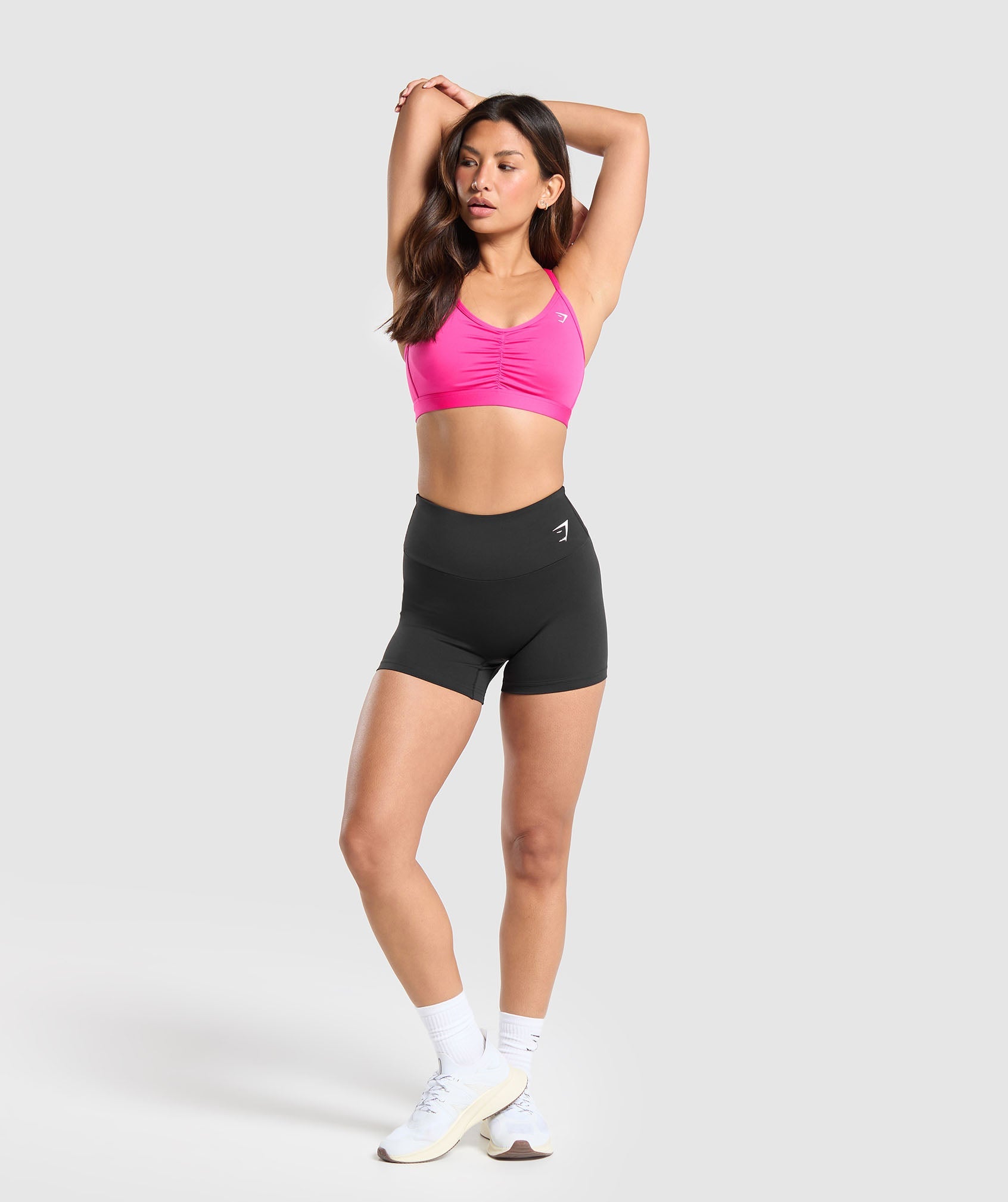 Ruched Sports Bra in Valley Pink - view 4