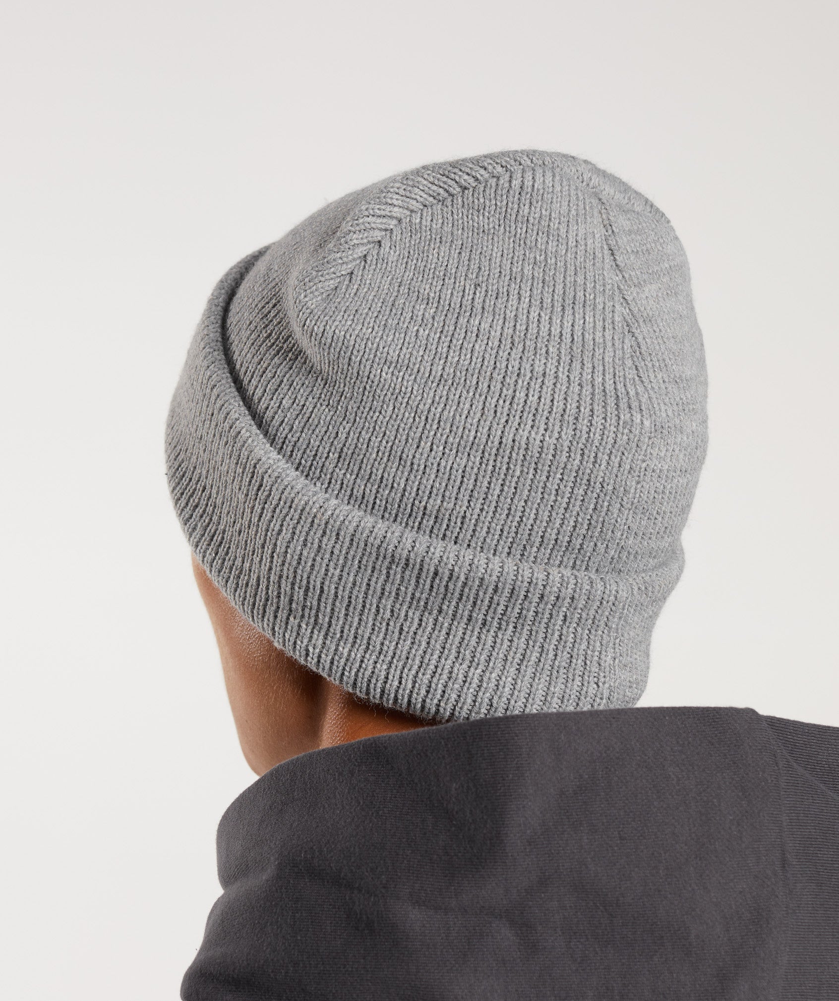 Sharkhead Beanie in Light Grey Core Marl - view 4