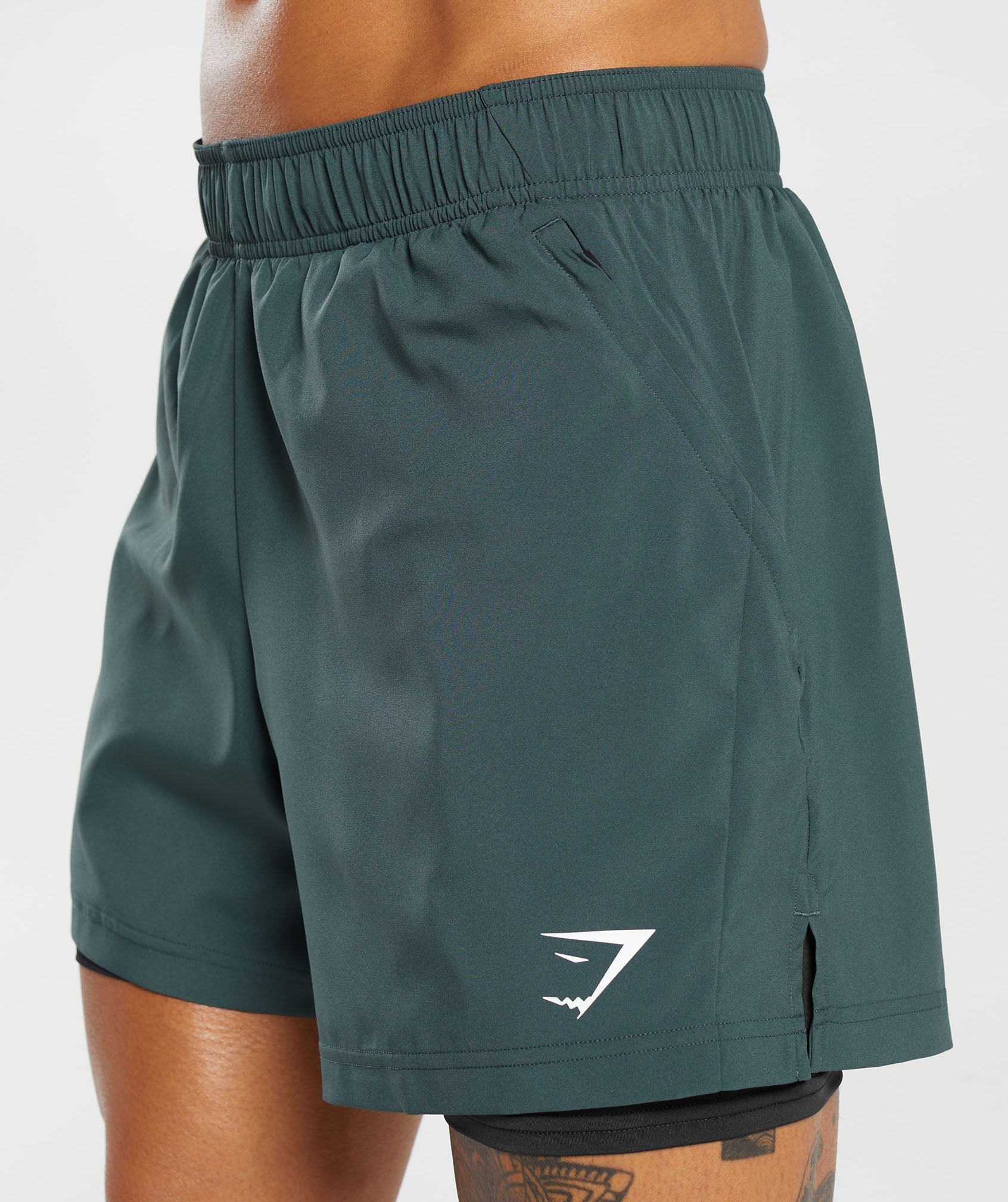 Sport 5" 2 in 1  Shorts in Fog  Green/Black - view 6