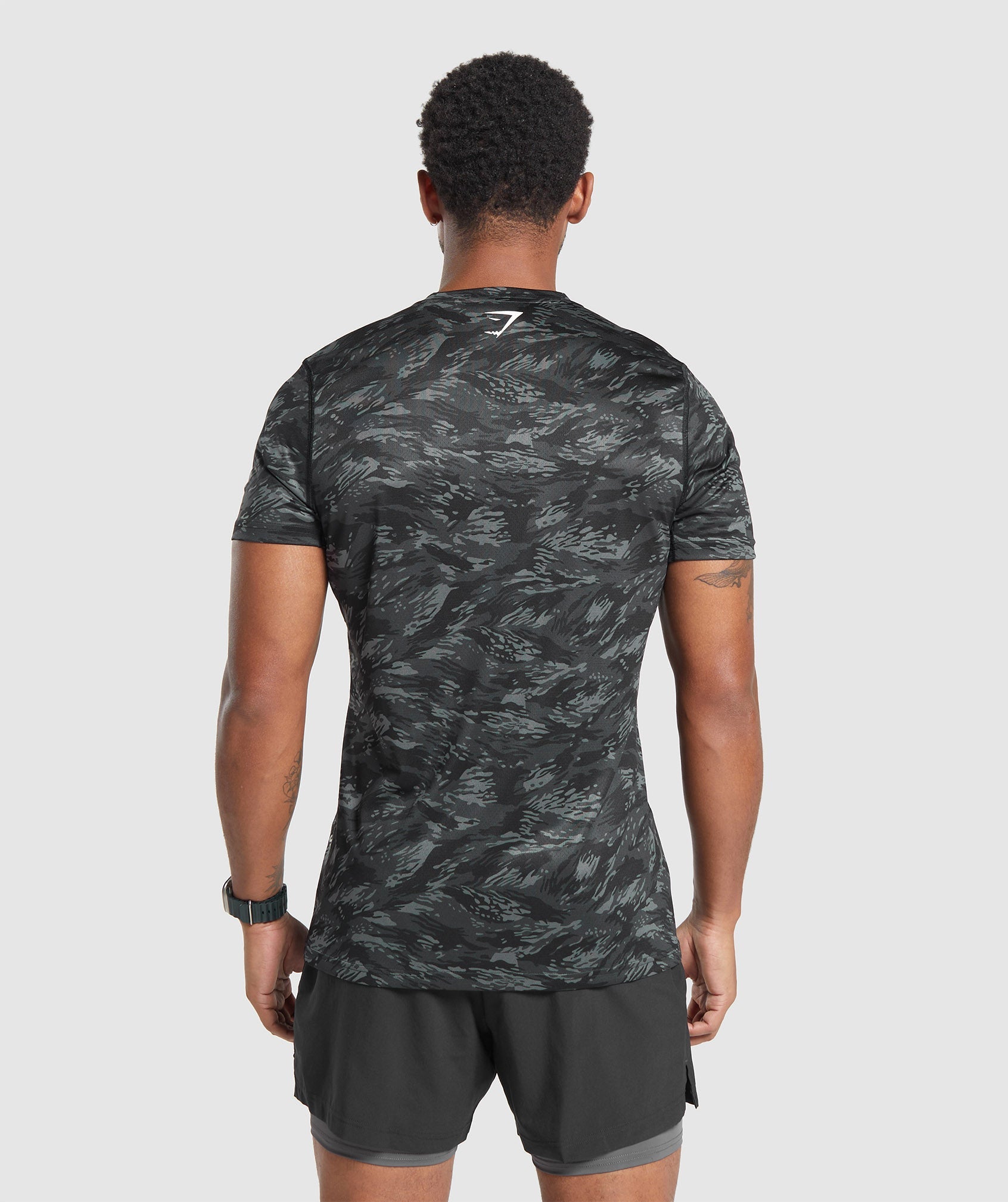 Sport Print T-Shirt in Asphalt Grey - view 2