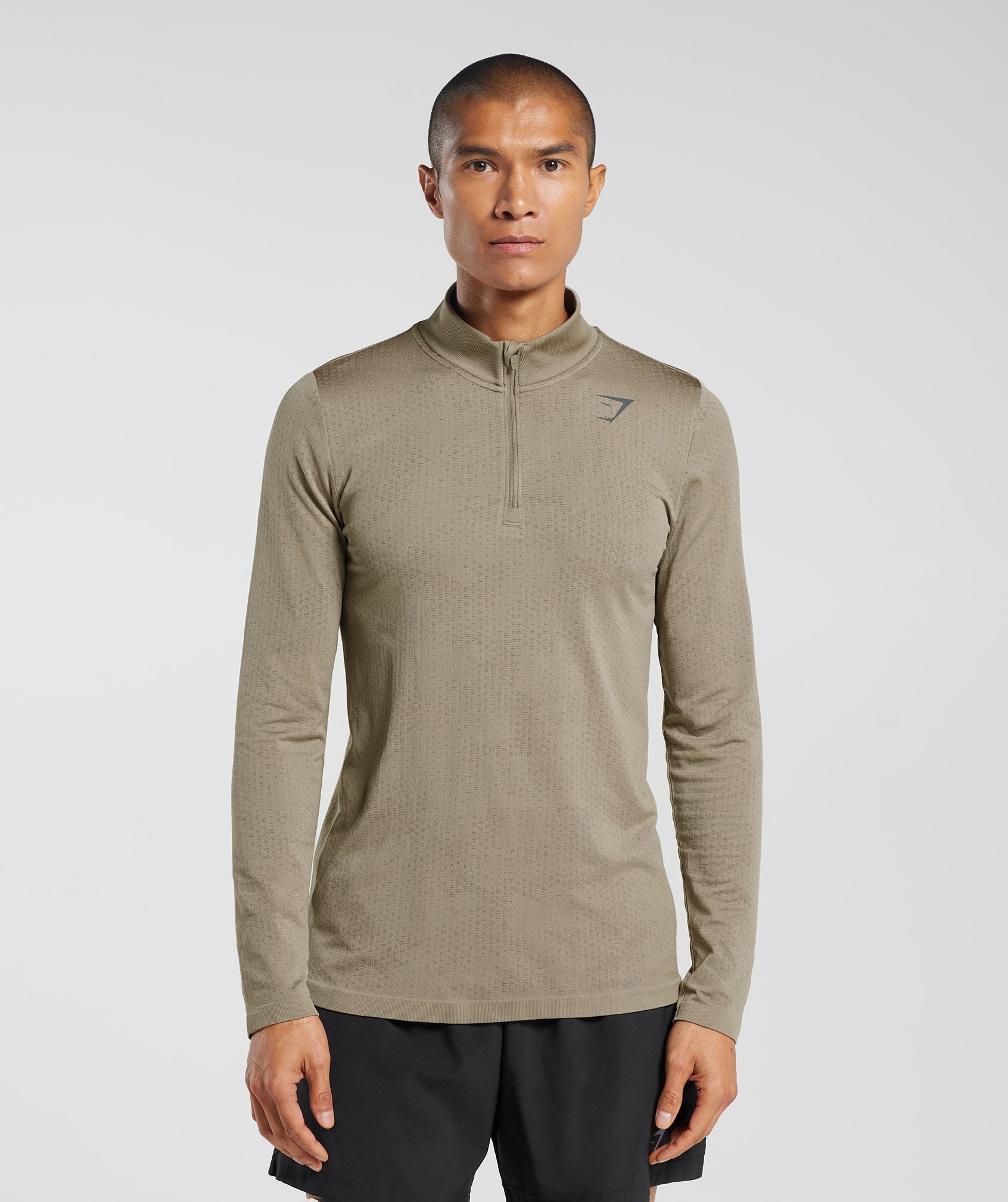 Sport Seamless 1/4 Zip in Linen Brown/Camo Brown - view 1