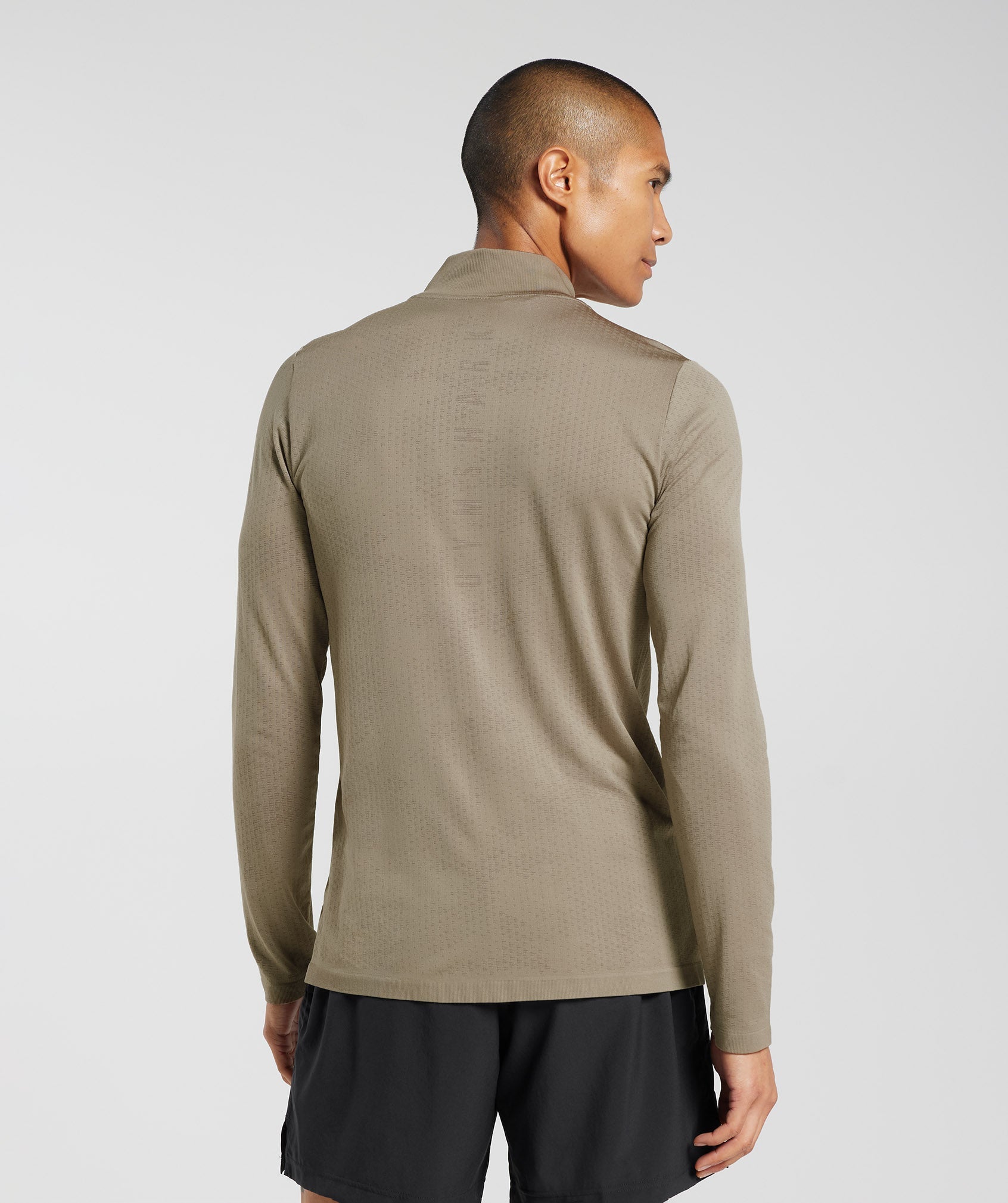 Sport Seamless 1/4 Zip in Linen Brown/Camo Brown - view 2