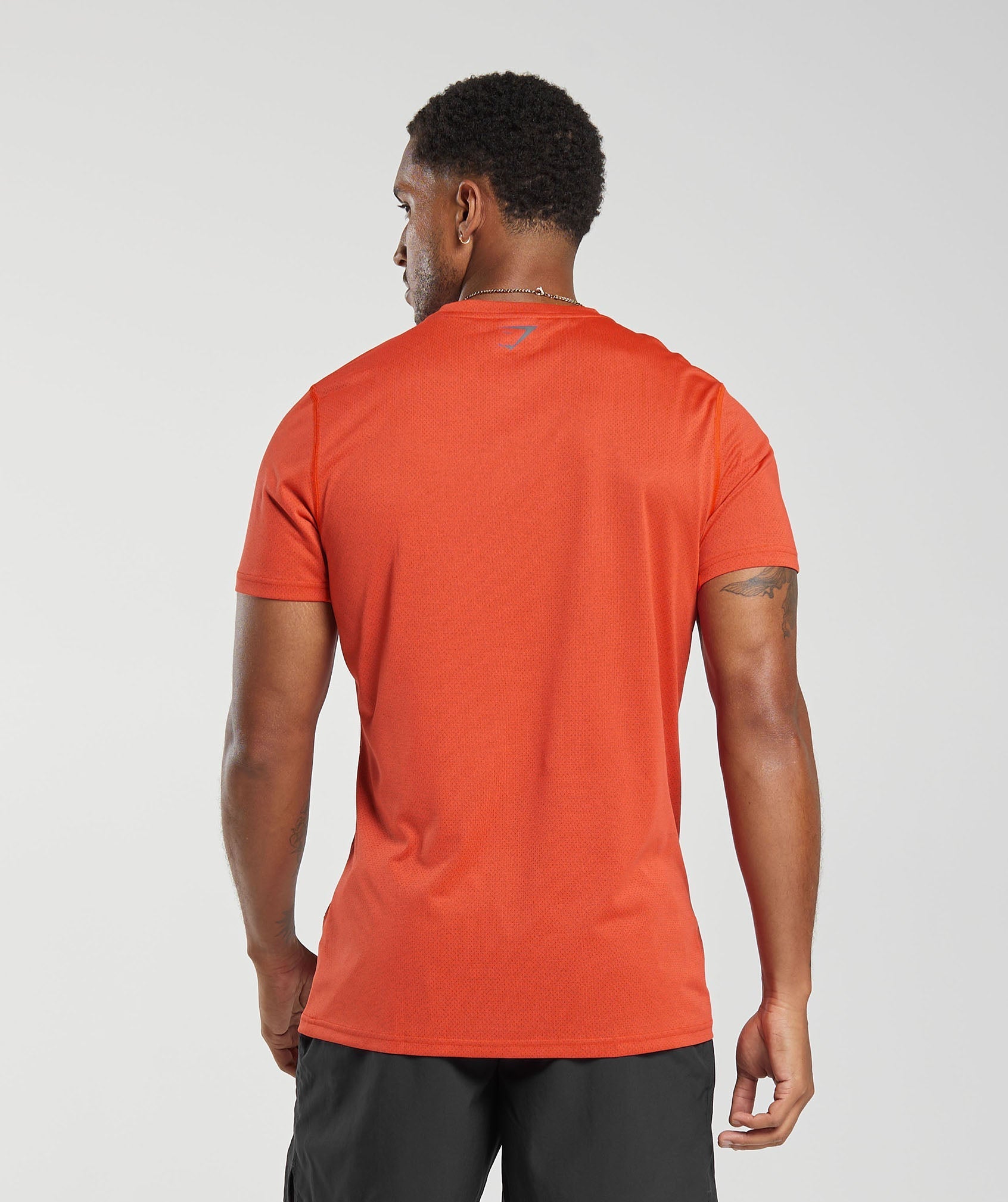 Sport T-Shirt in Electric Orange/Black Marl - view 2
