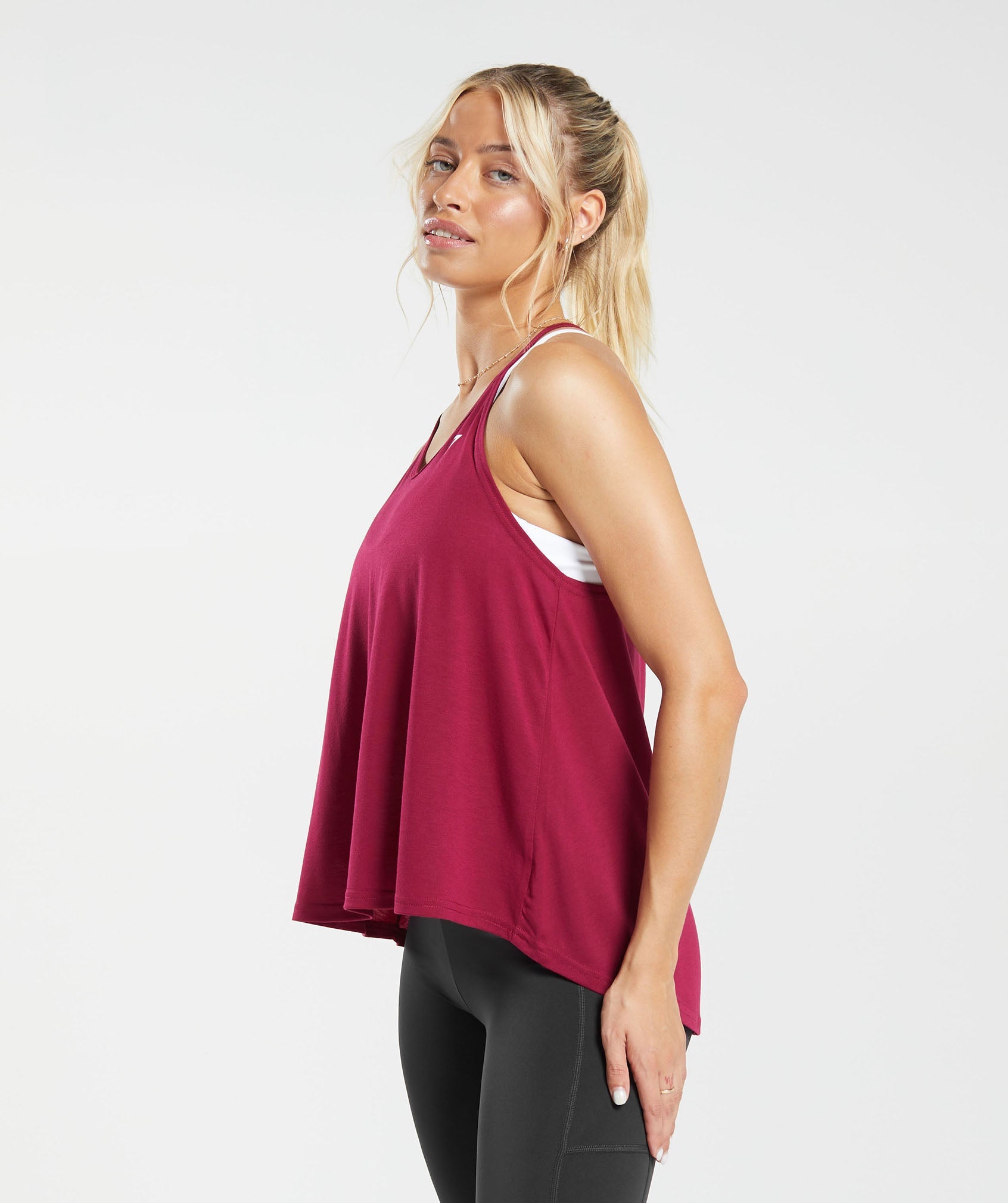 Super Soft Tank in Raspberry Pink - view 3