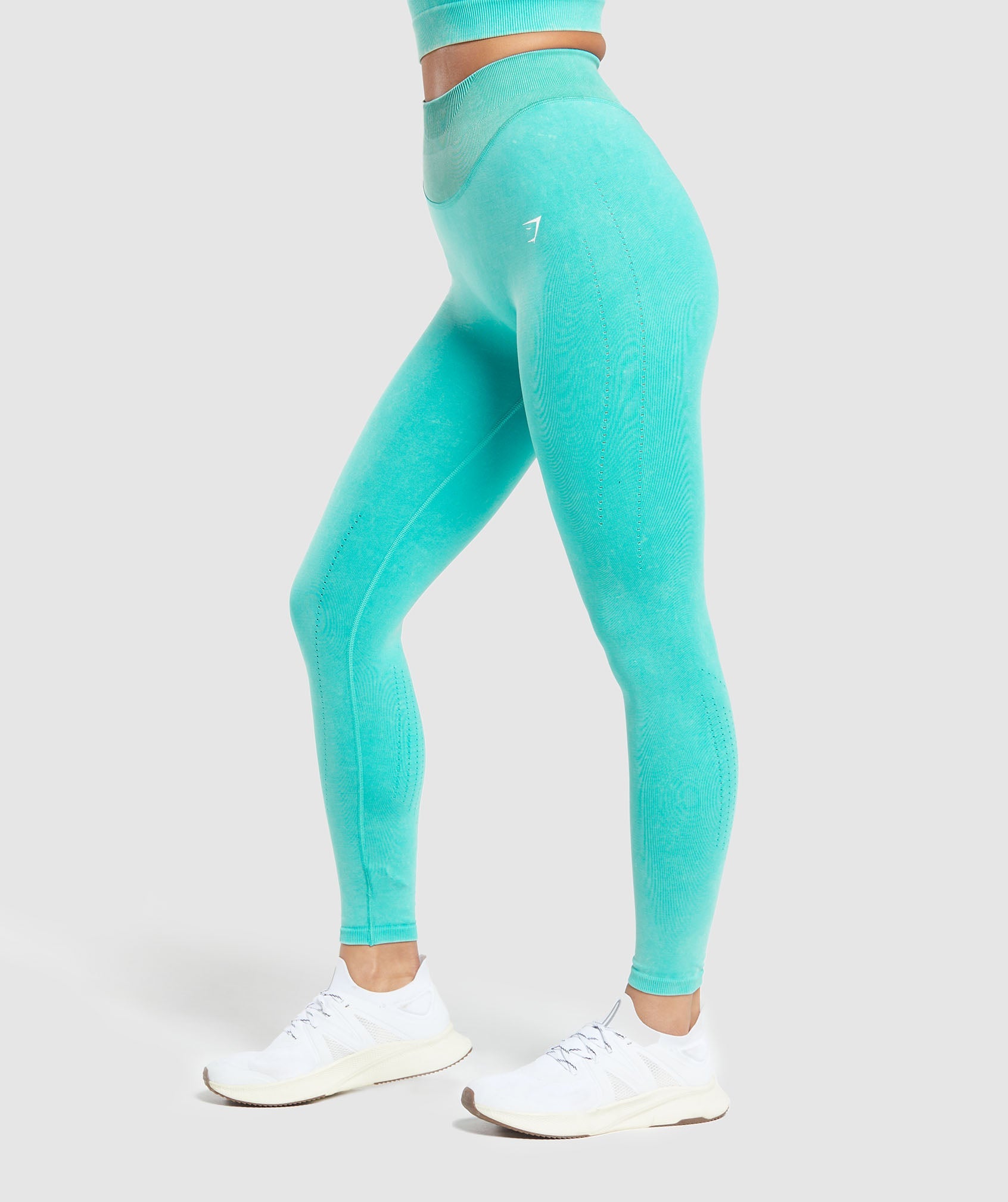 Sweat Seamless Washed Leggings in Capri Blue - view 3