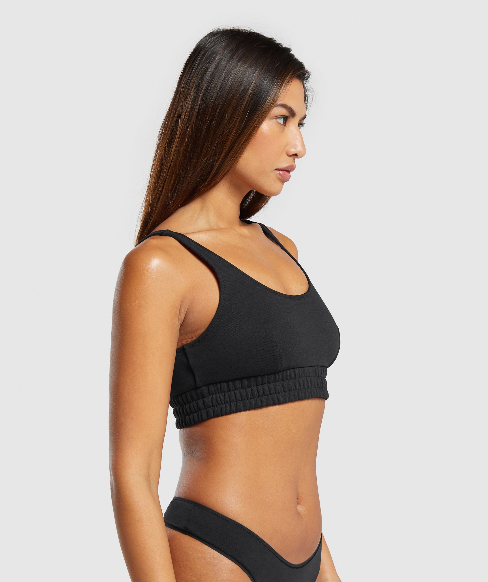 Sweatshirt Bralette in Black - view 3