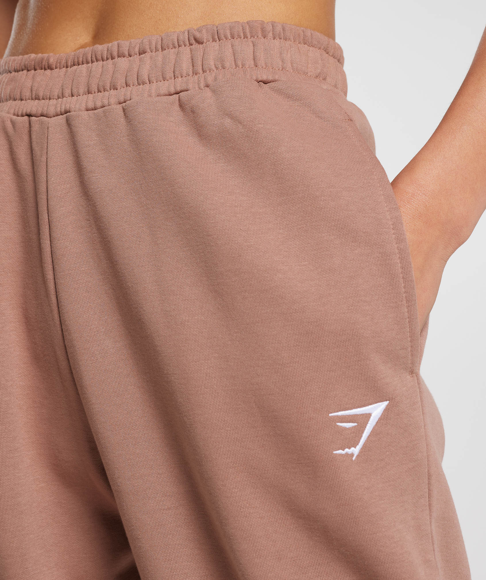 Training Fleece Joggers in Taupe Brown - view 6