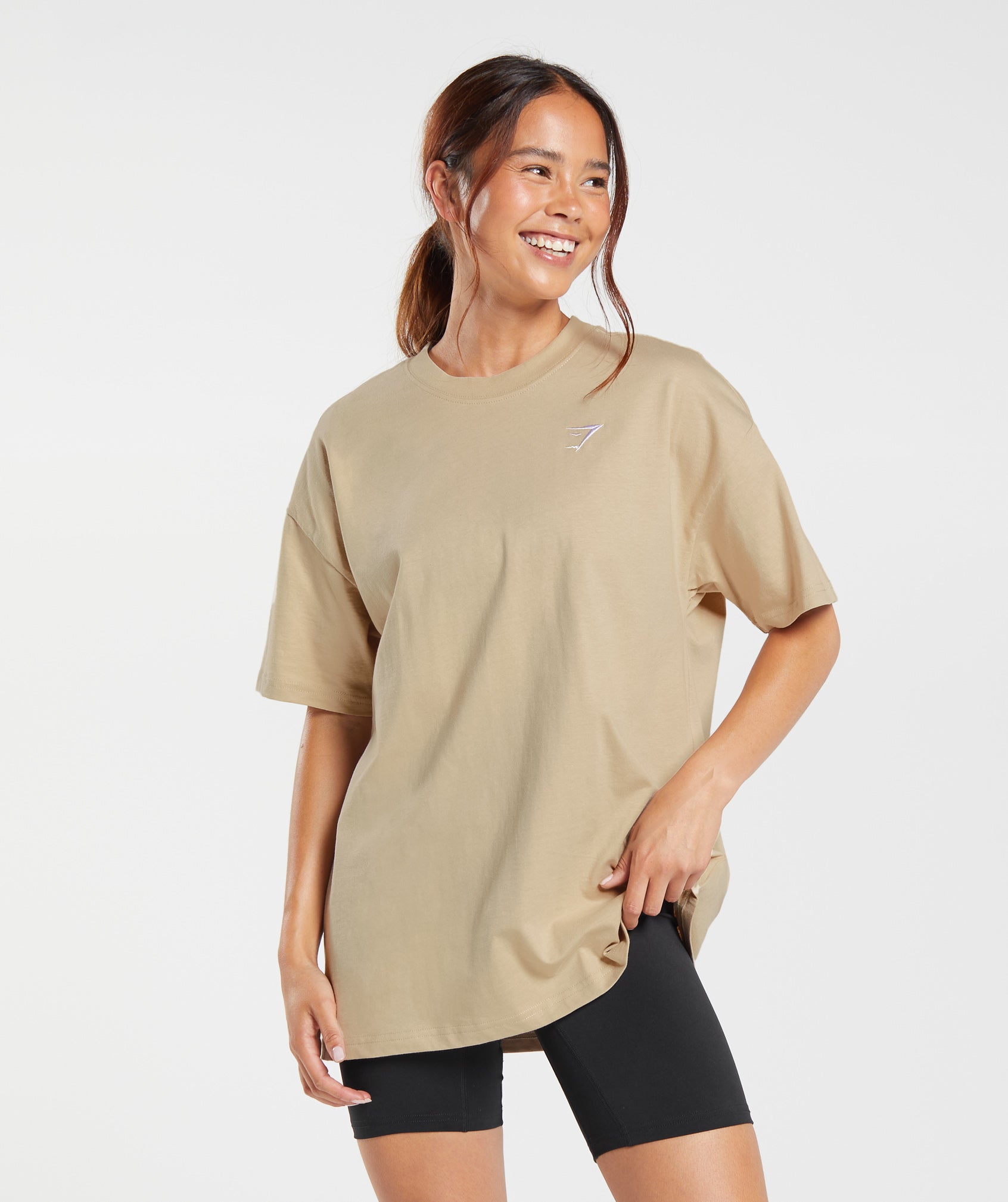 Training Oversized T-Shirt in Desert Beige