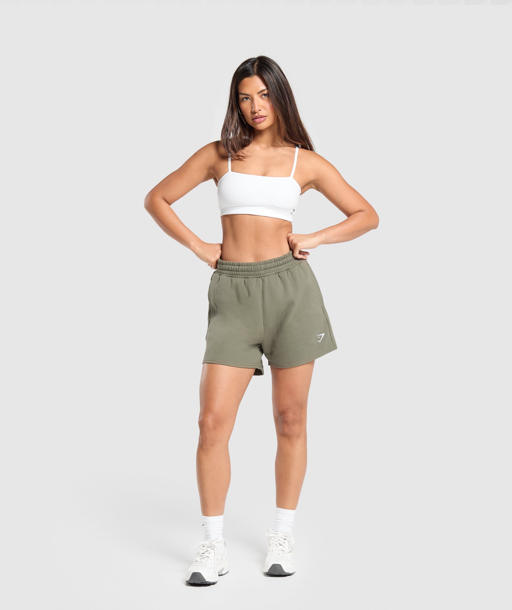 Training Fleece Shorts in Base Green - view 4