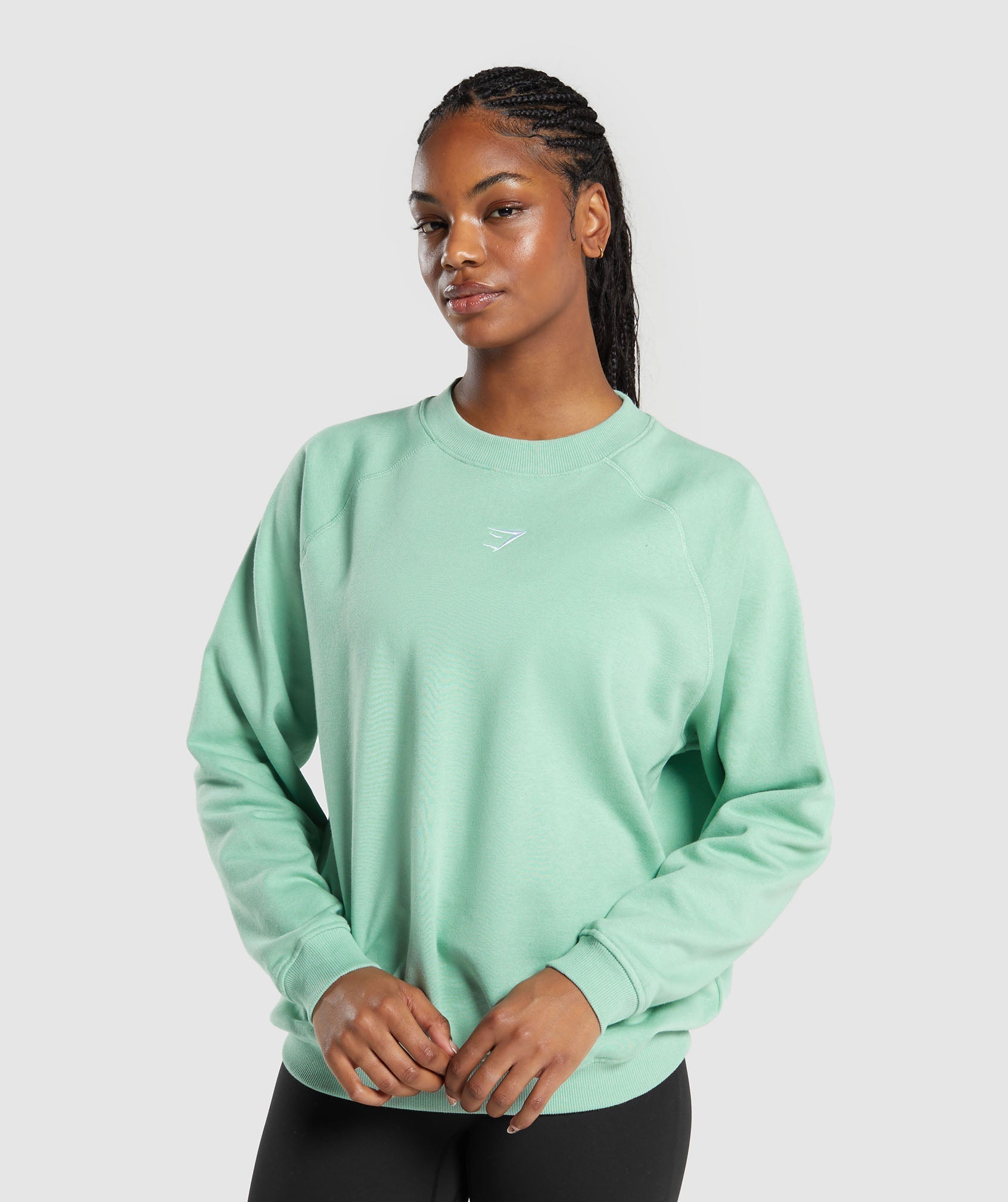 Training Oversized Fleece Sweatshirt in Lido Green ist nicht auf Lager