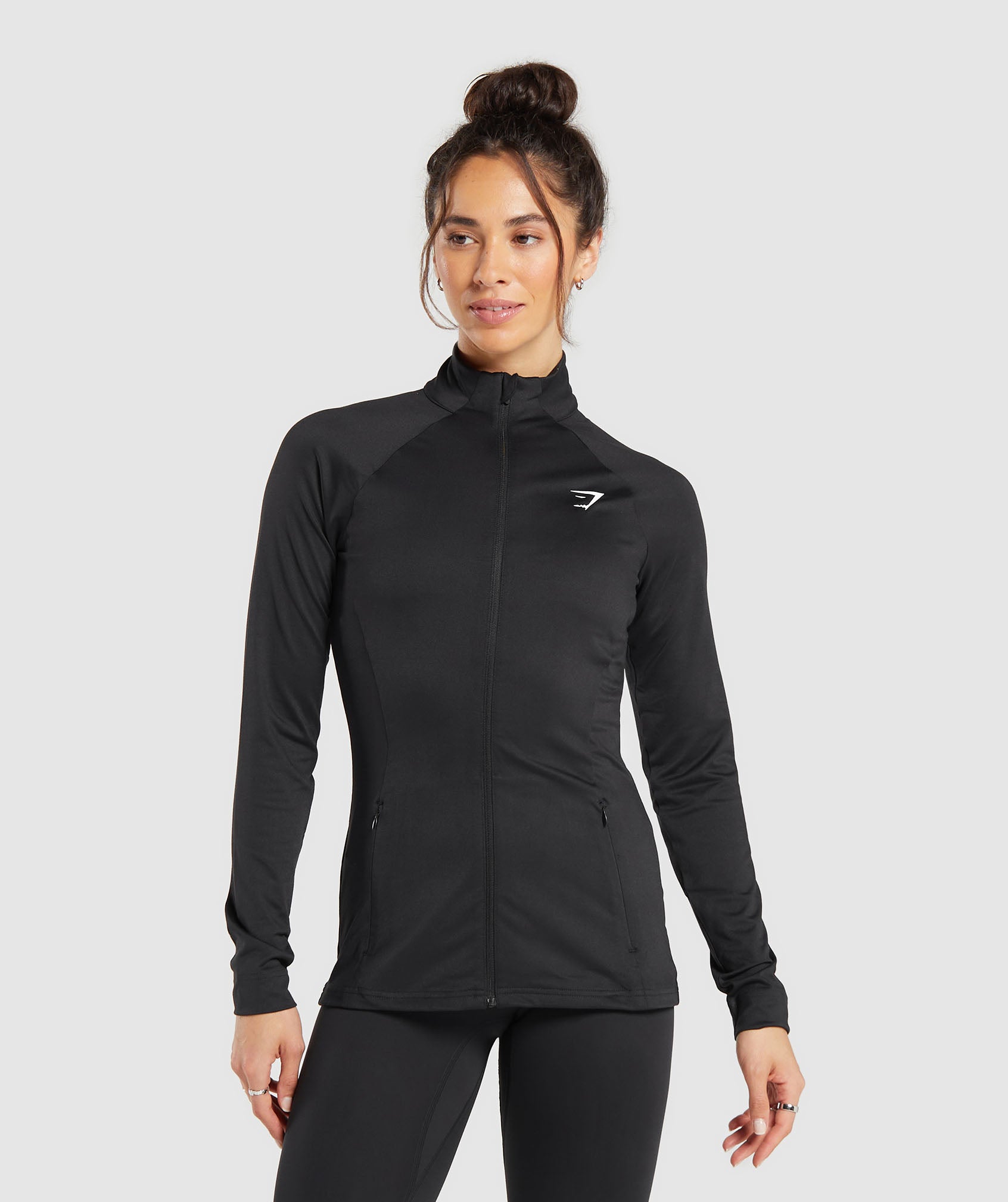 Training Zip Up Jacket in Black ist nicht auf Lager