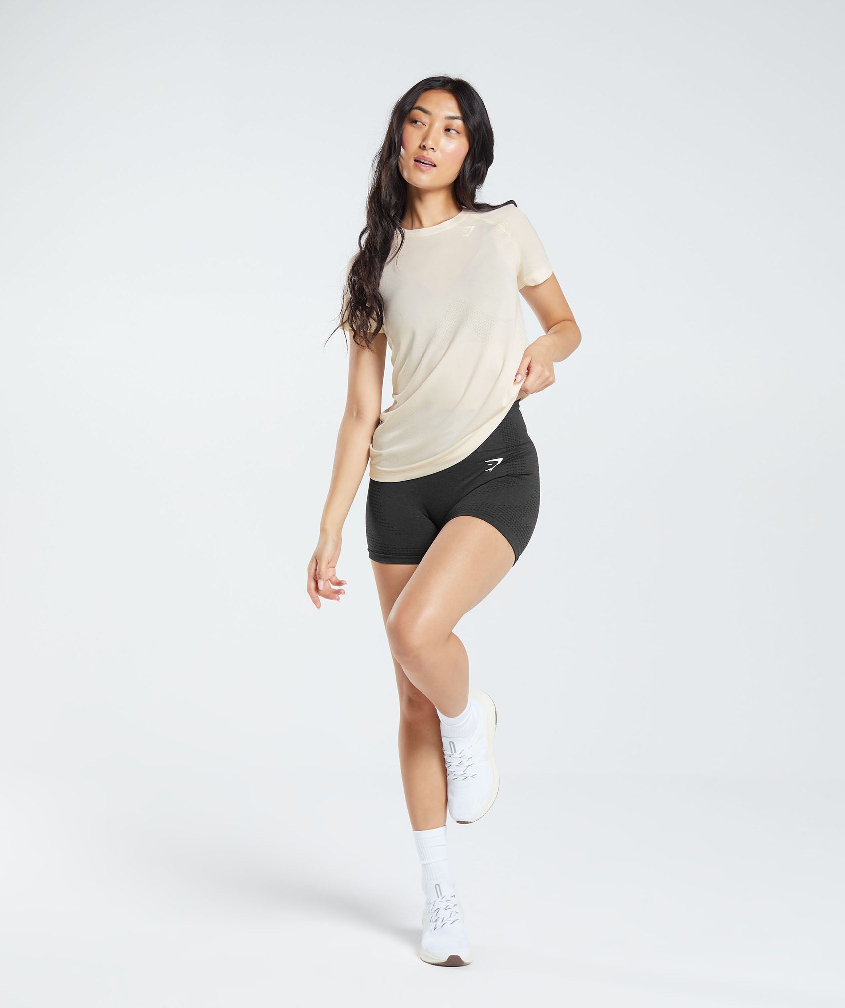 Vital Seamless 2.0 Light T-Shirt in Coconut White Marl - view 4