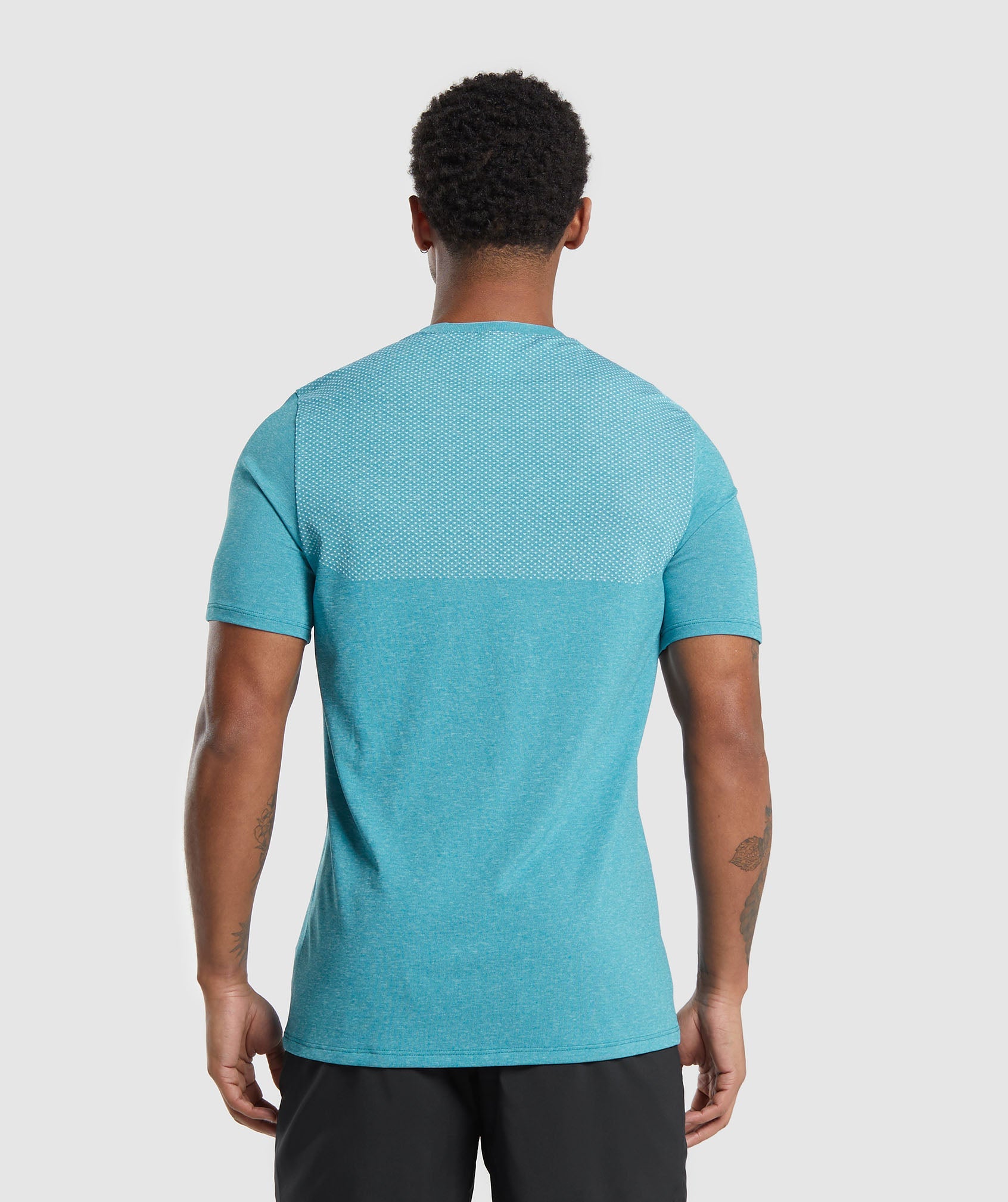 Vital Seamless T-Shirt in Artificial Teal/White Marl - view 2