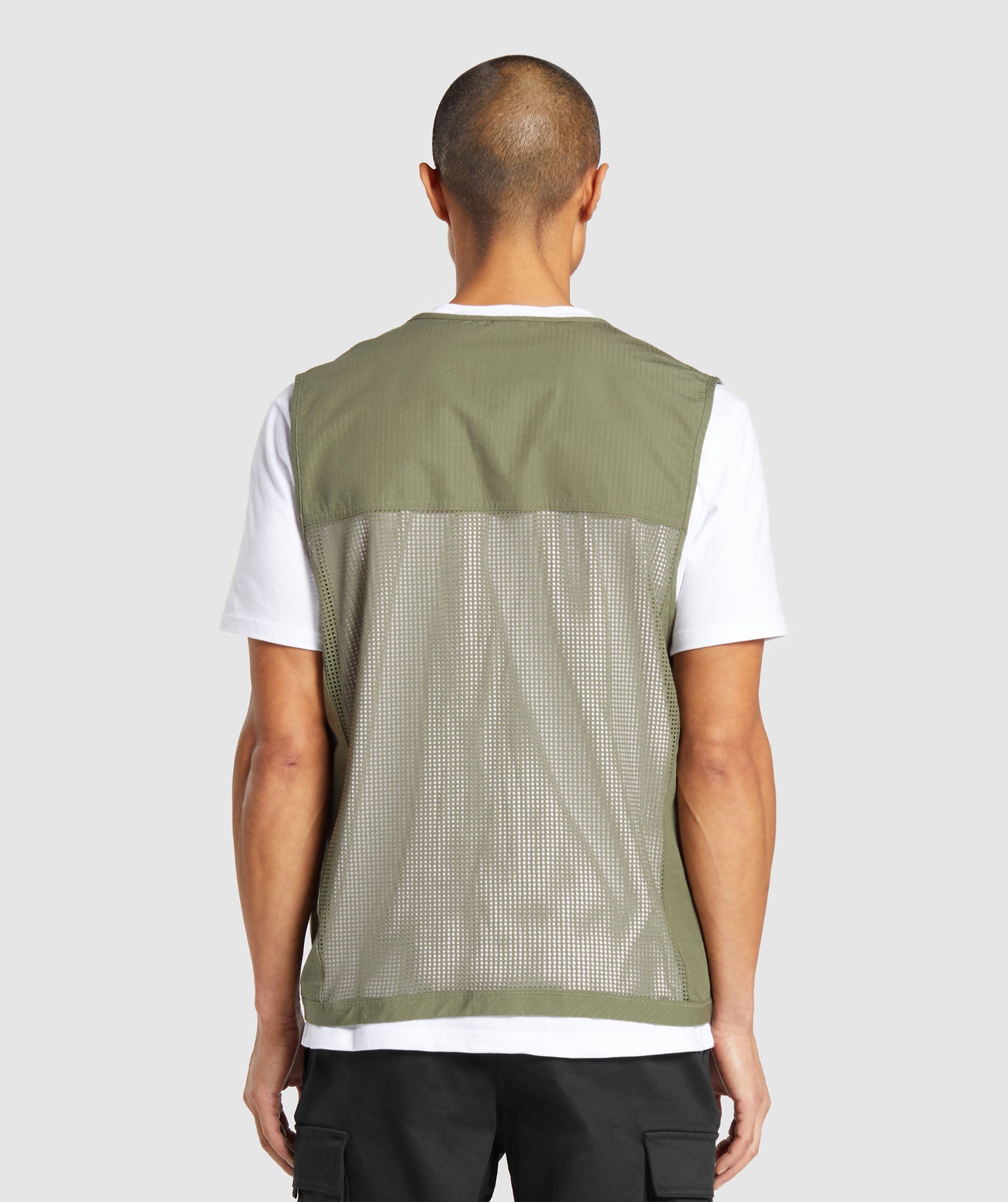 Woven Gilet in Utility Green - view 2