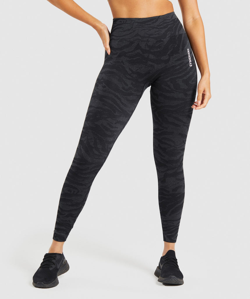 GYMSHARK ADAPT ANIMAL Seamless Leggings Black Size Small £32.00 - PicClick  UK