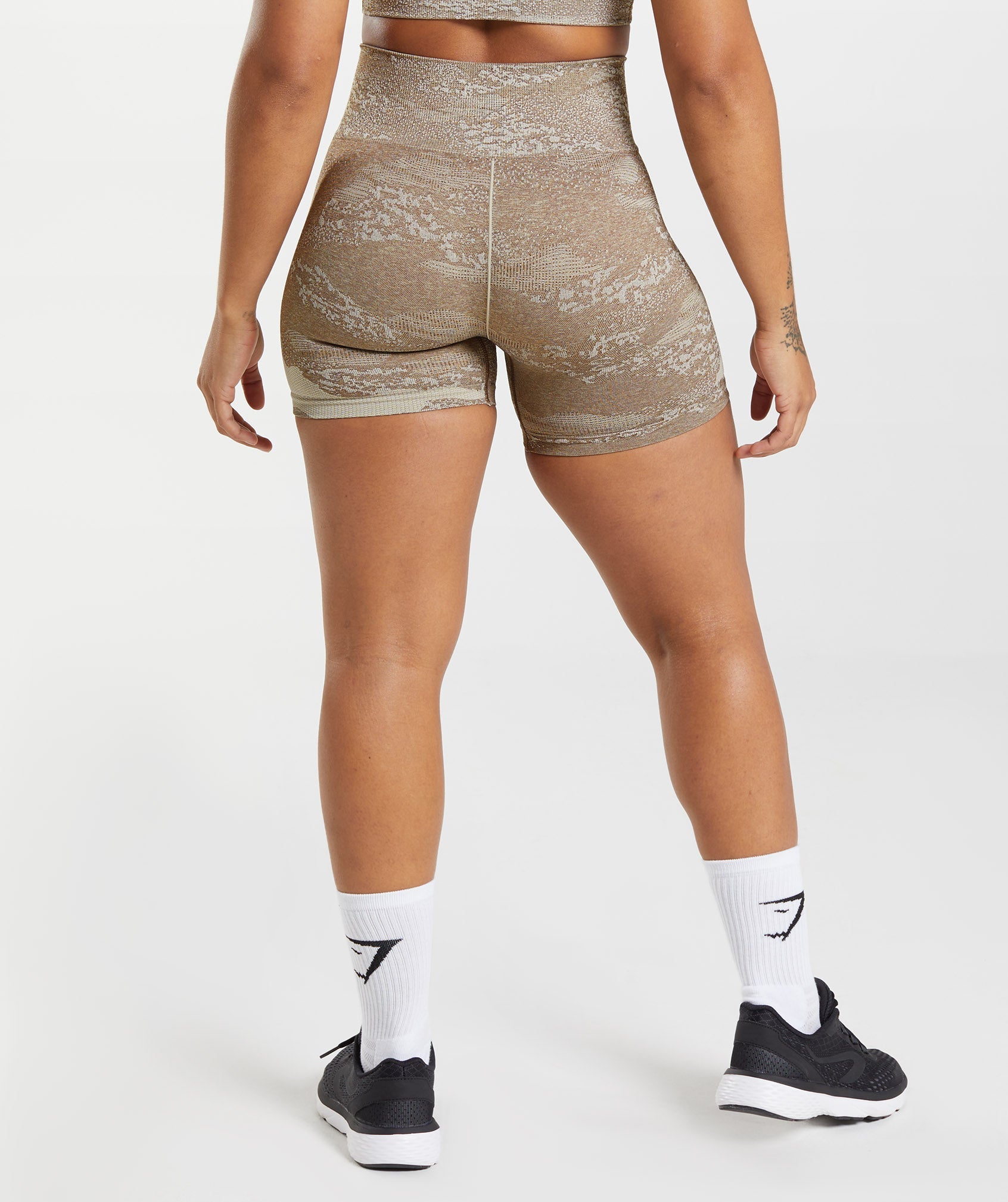 Gymshark Adapt Camo Seamless Shorts - Savanna, Black