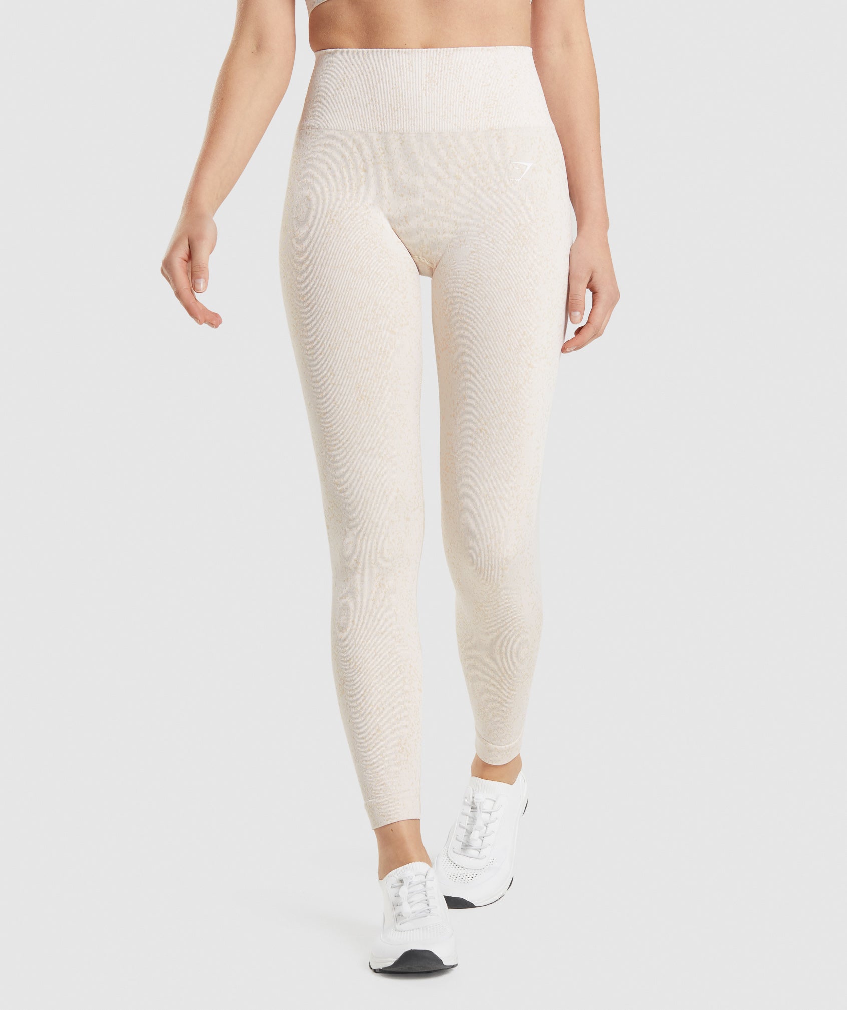 Adapt Fleck Seamless Leggings in Mineral | Coconut White - view 1