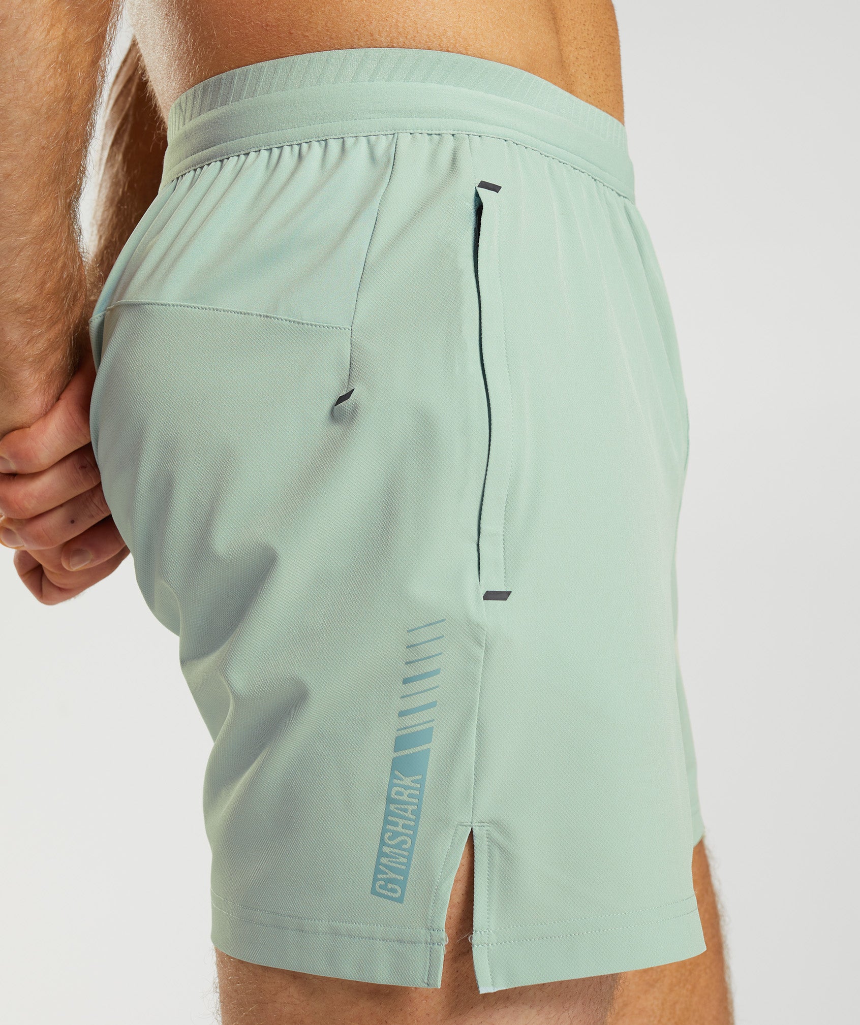 Apex 5" Hybrid Shorts in Frost Teal - view 5