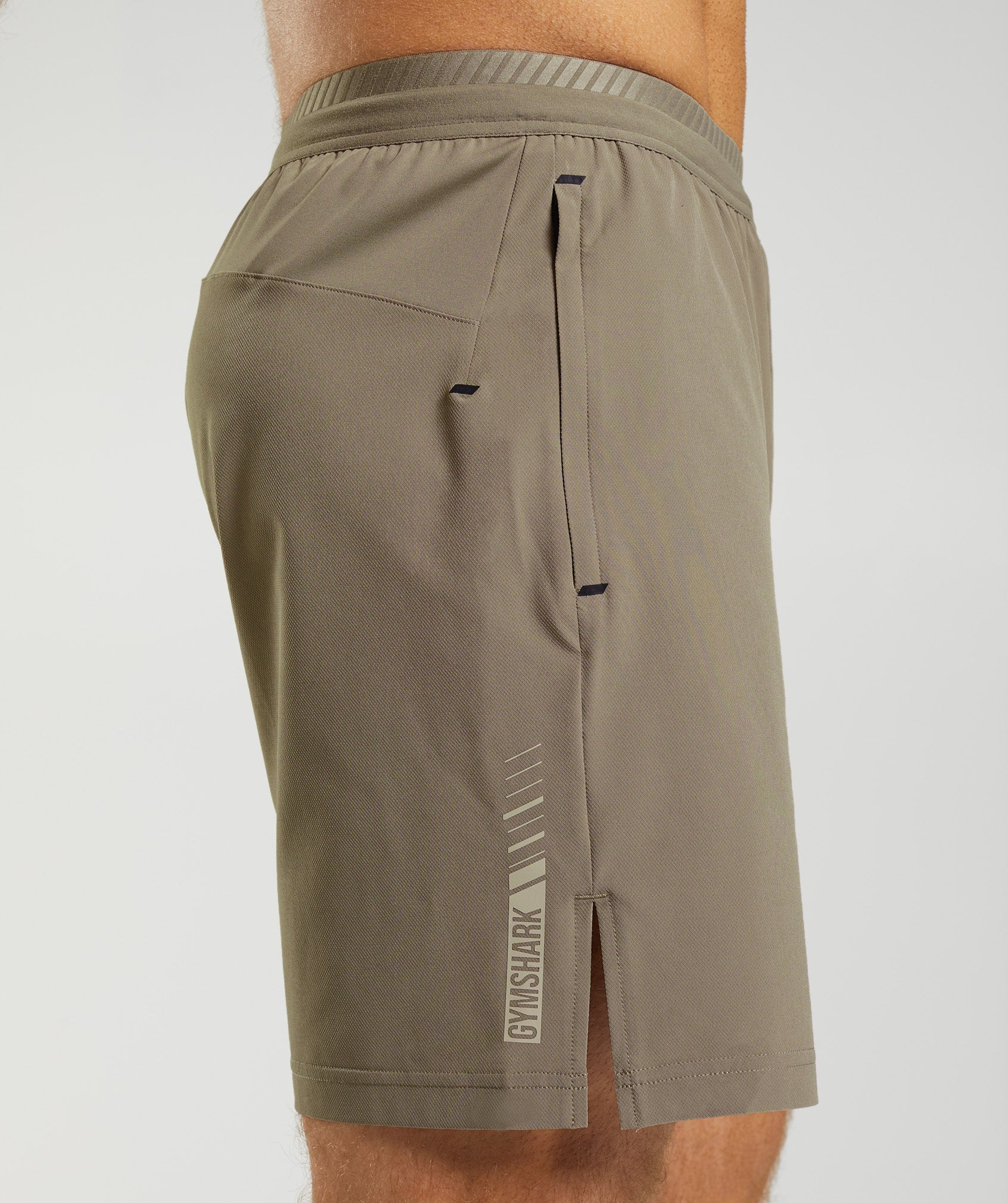 Apex 7" Hybrid Shorts in Earthy Brown - view 6