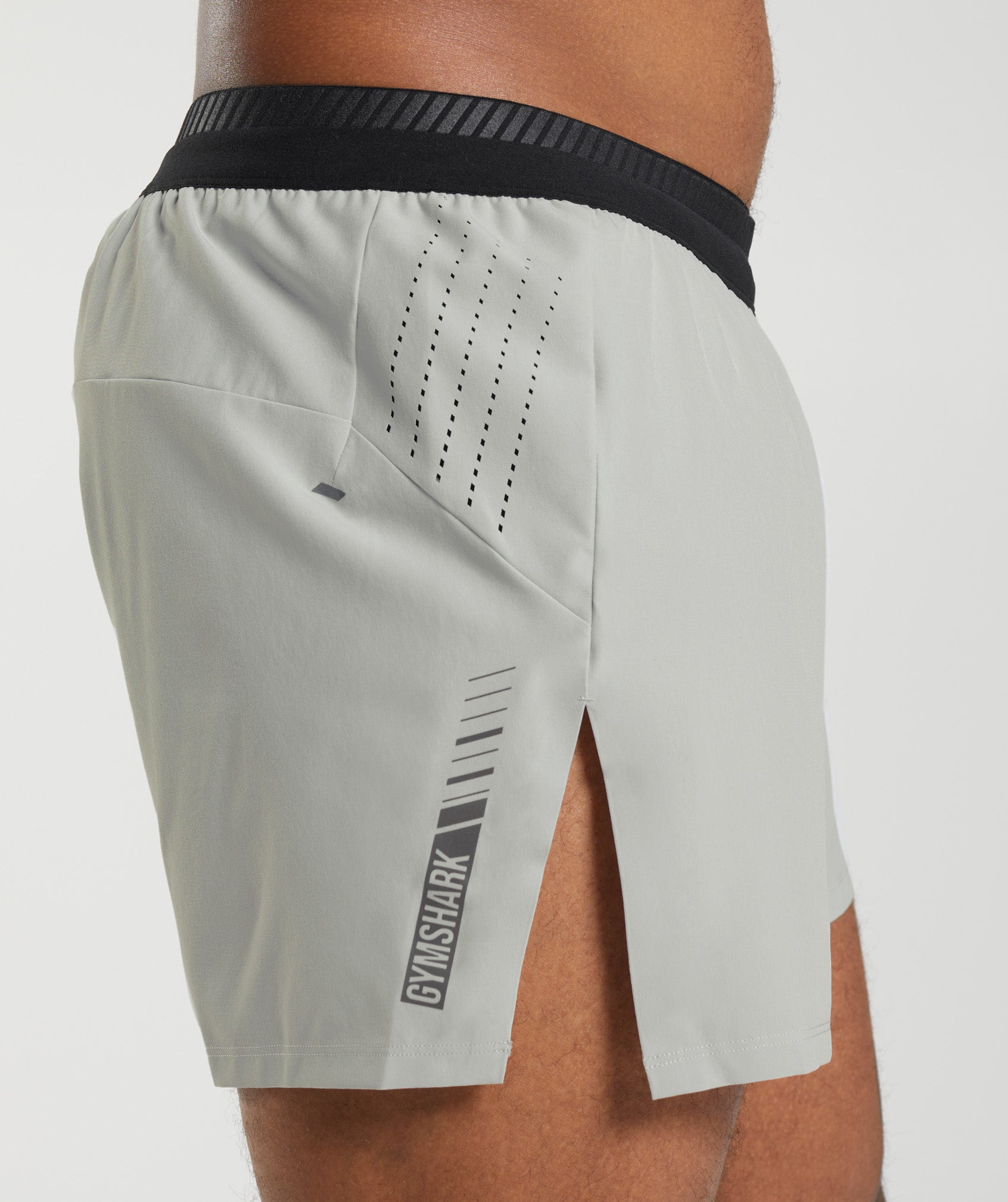 Apex Run 4" Shorts in Light Grey - view 3