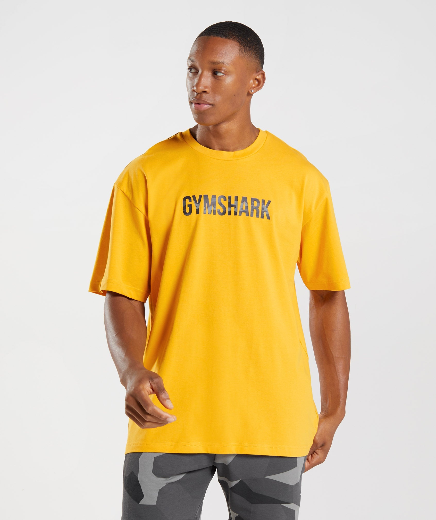 Apollo Infill Oversized T-Shirt in Saffron Yellow - view 1