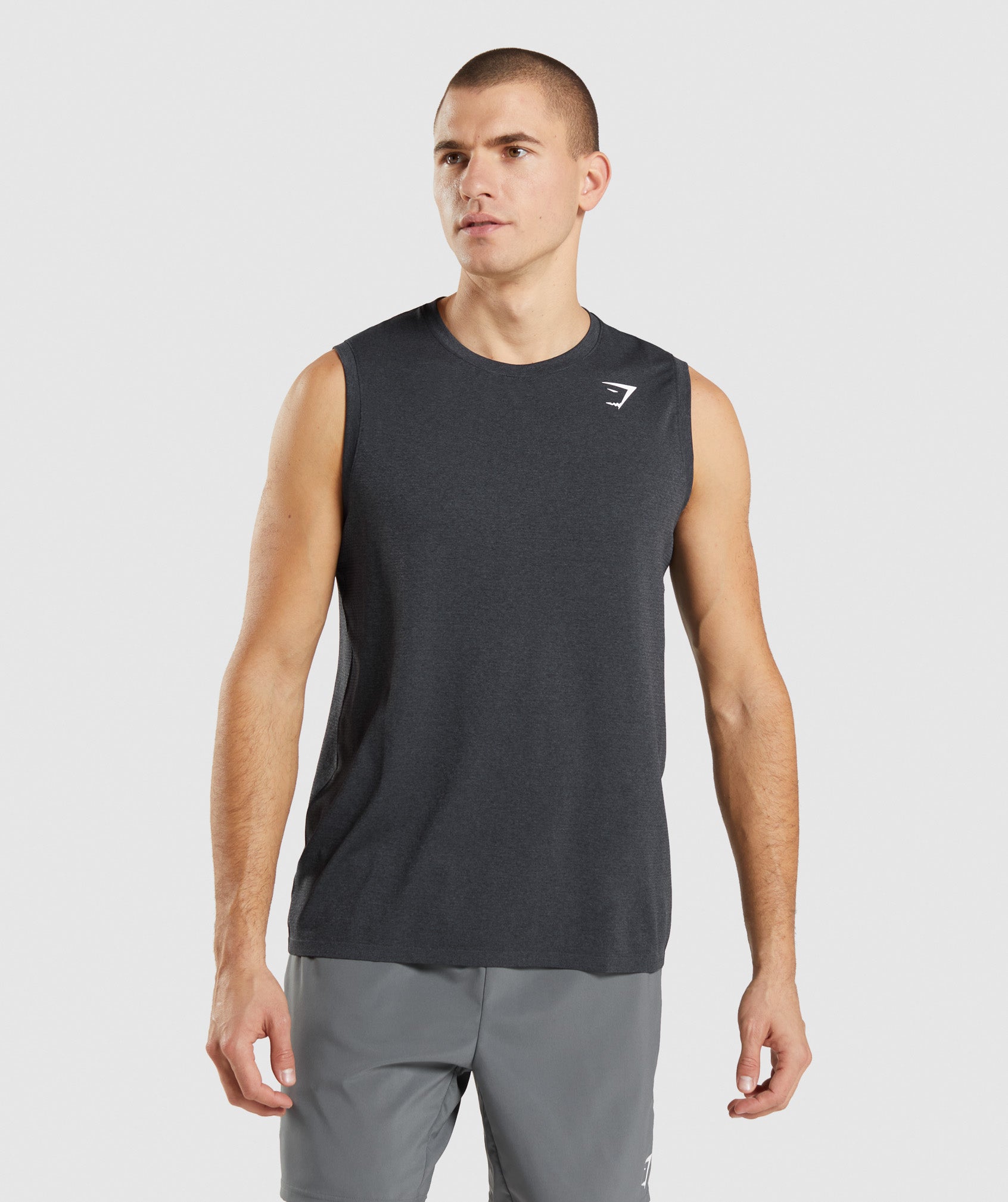 Arrival Seamless Tank in Black Marl - view 1