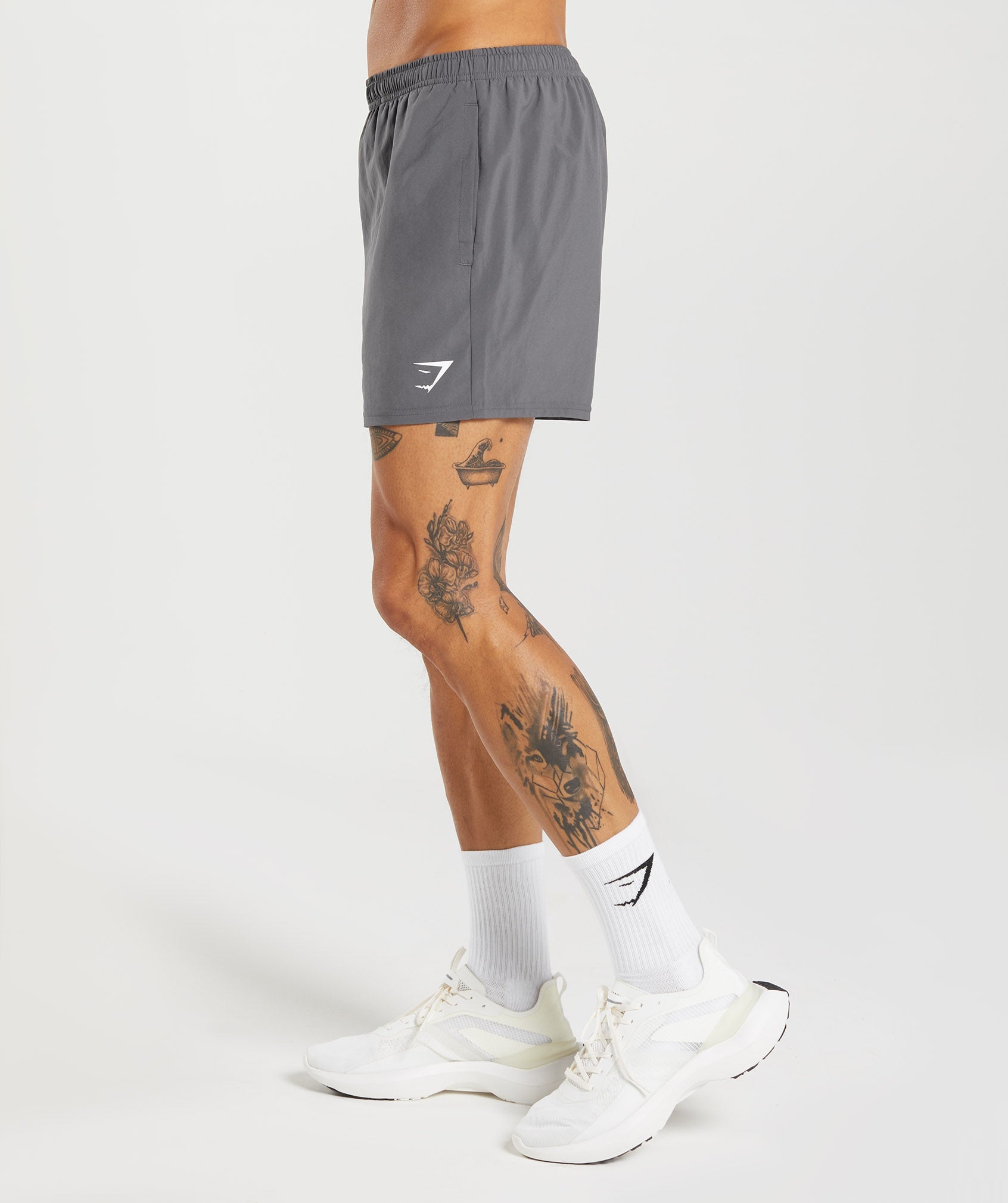 Arrival 5" Shorts in Silhouette Grey - view 3