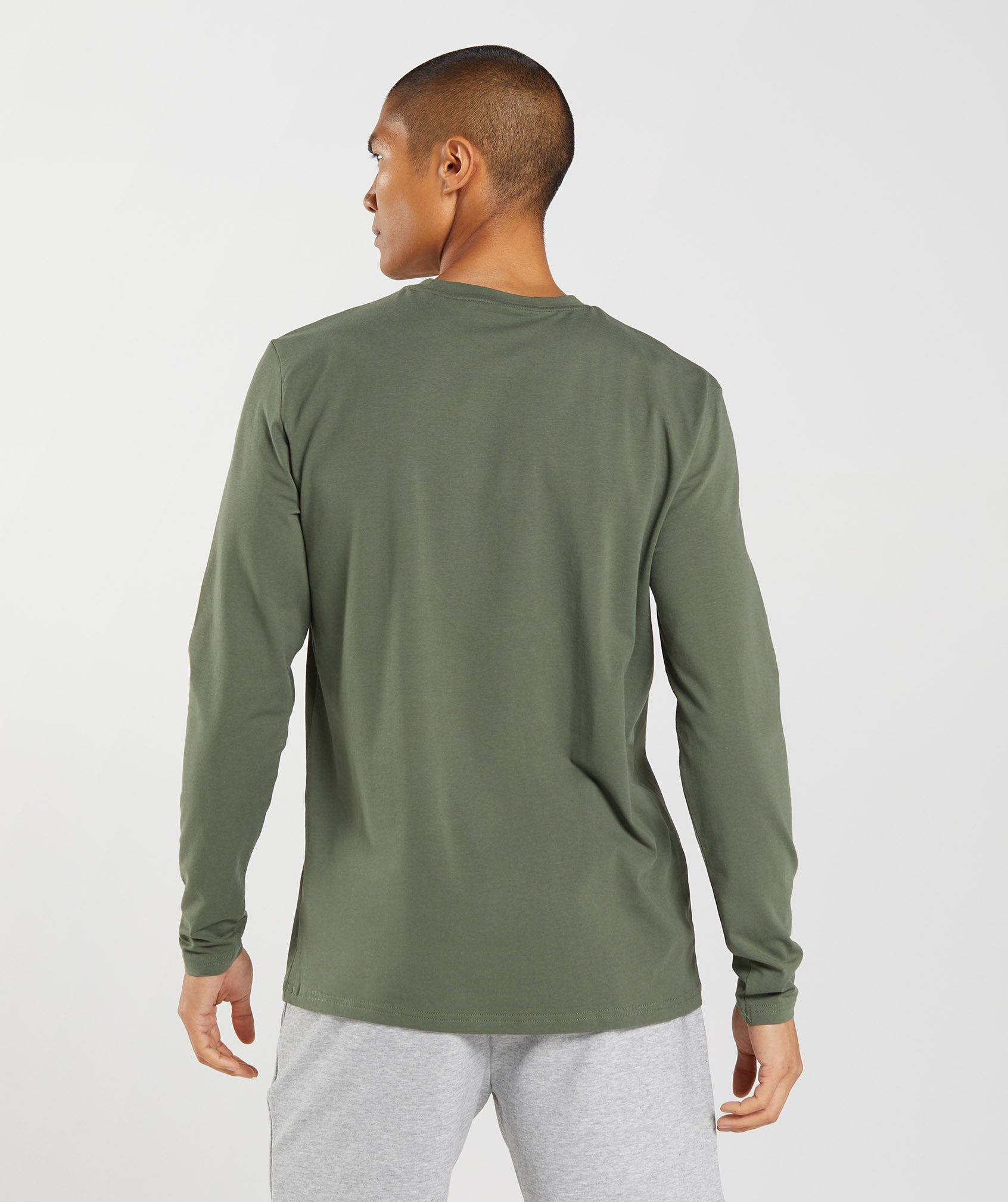 Block Long Sleeve T-Shirt in Core Olive - view 2
