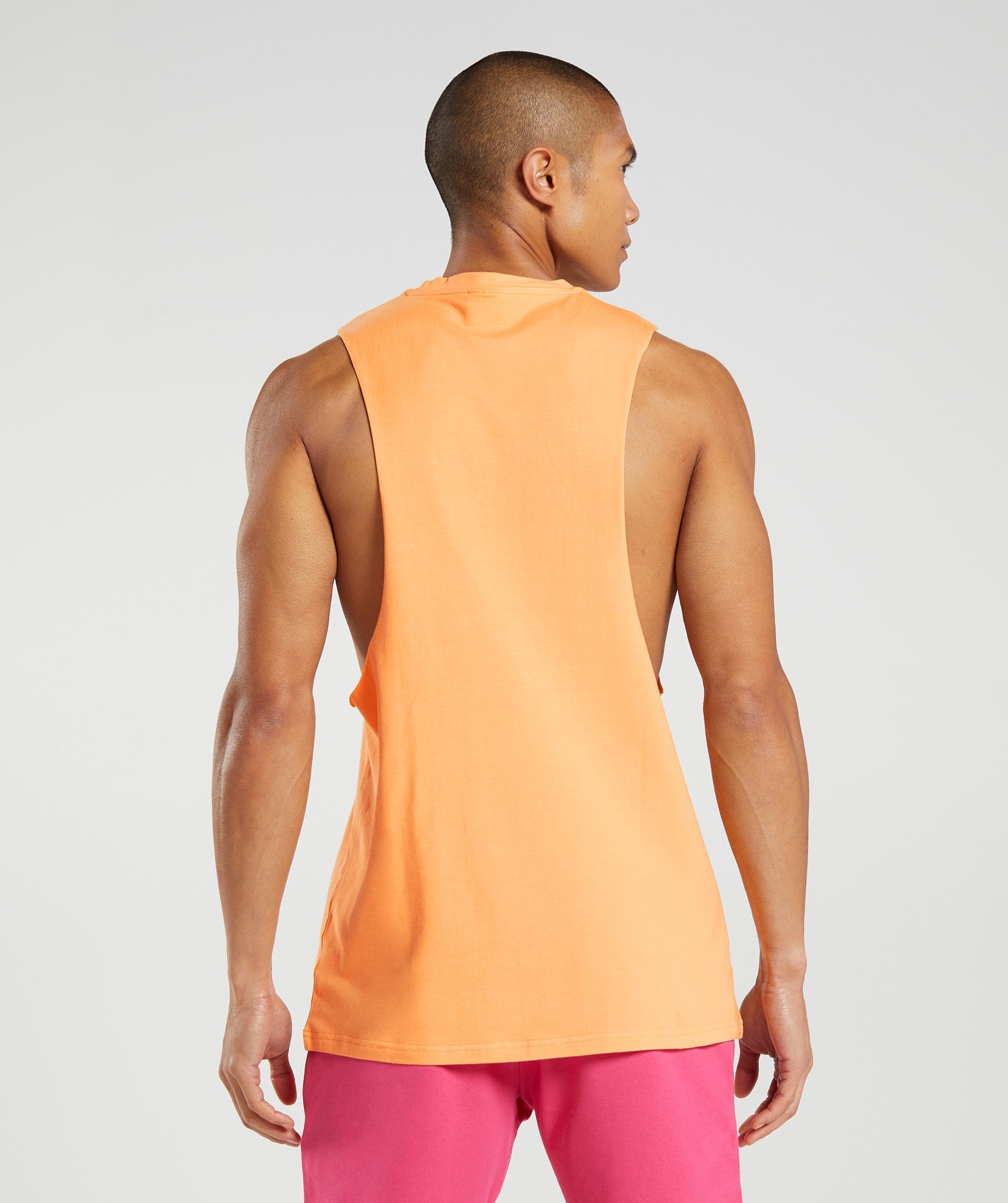 Bubble Print Drop Arm Tank in Apricot Orange - view 2