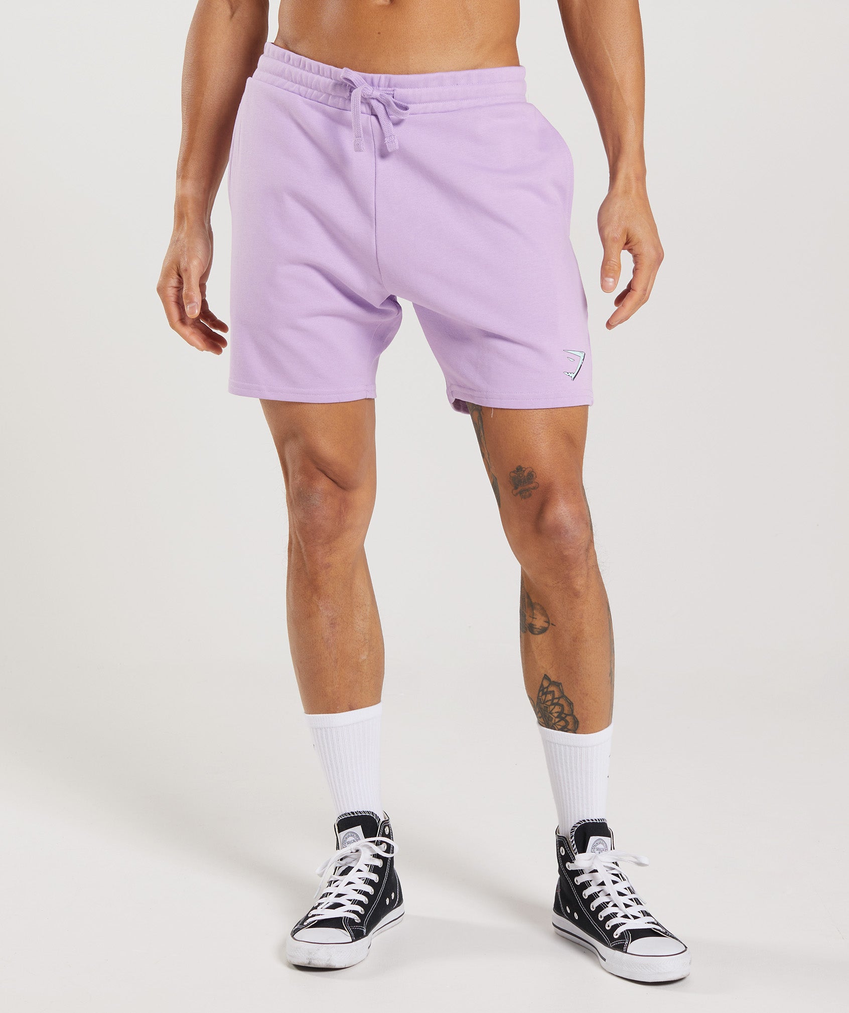 Bubble Print Shorts in Thistle Purple - view 1