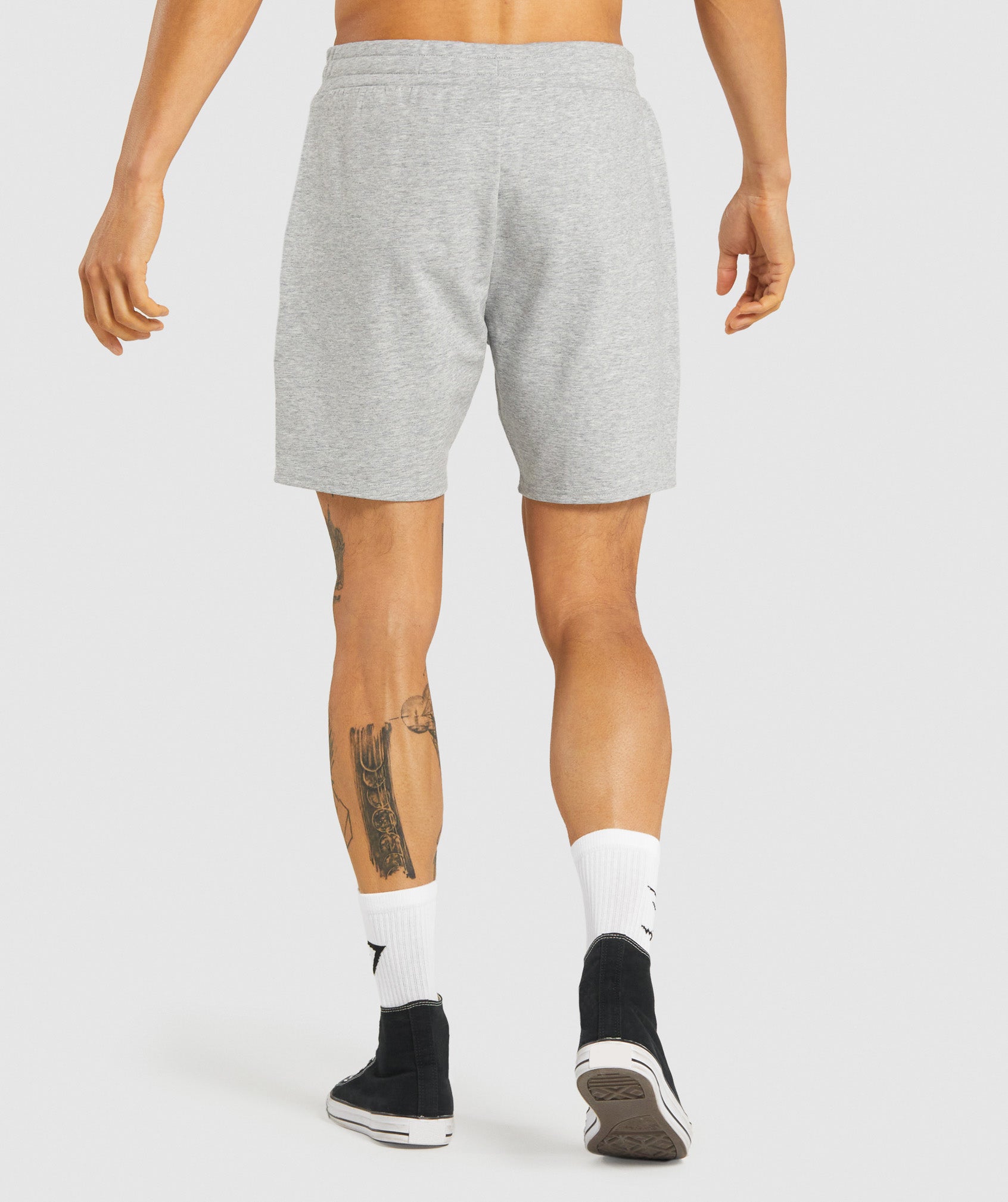 Essential 7” Shorts in Light Grey Marl - view 2