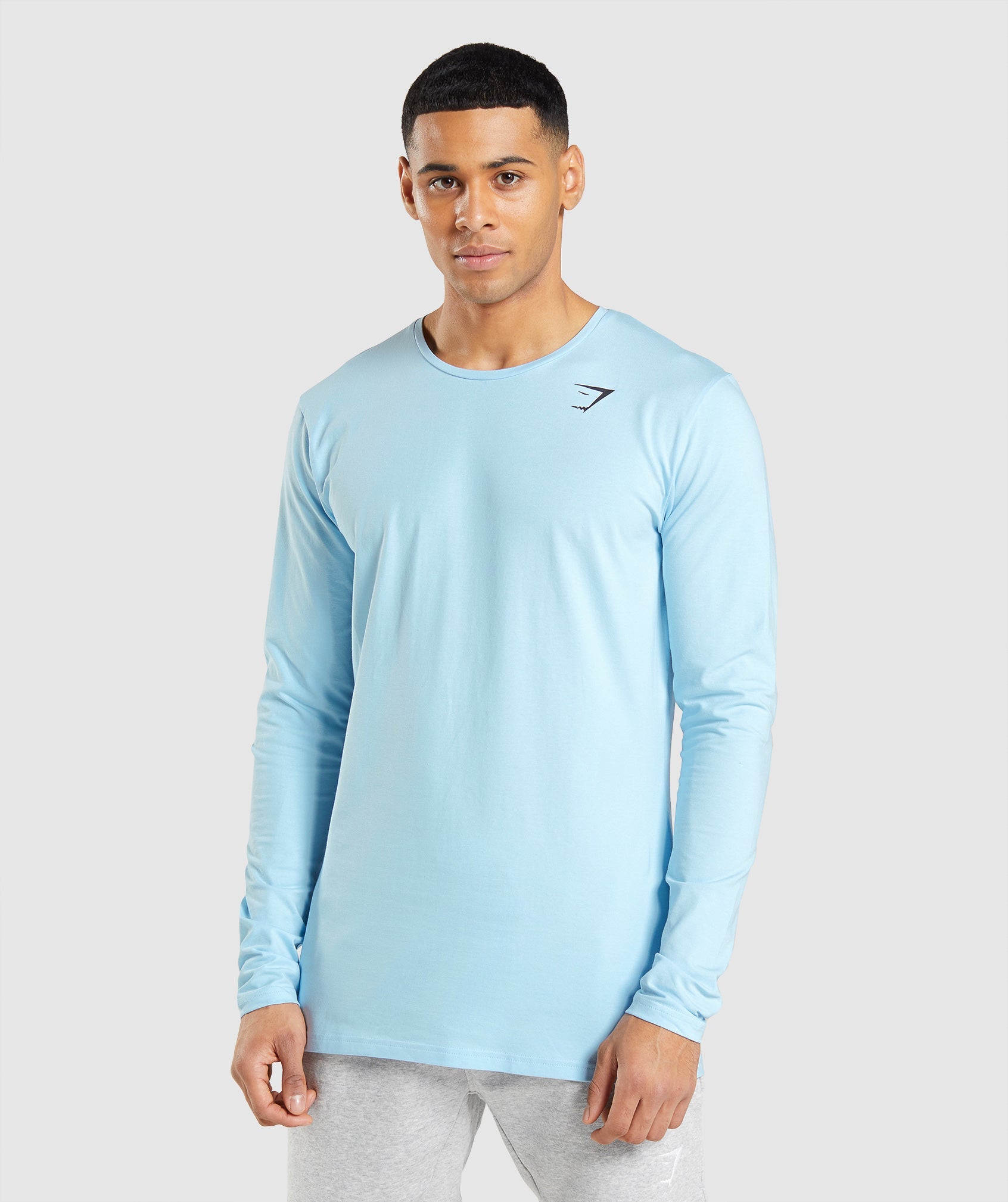Essential Long Sleeve T-Shirt in Linen Blue - view 1
