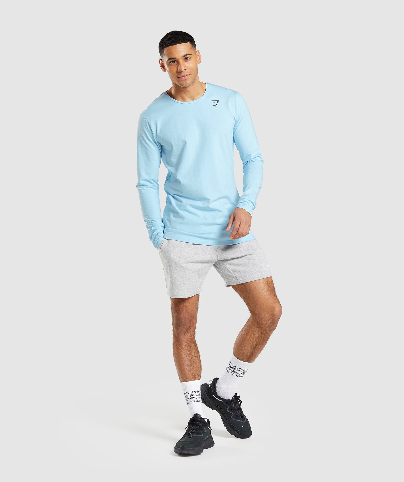 Essential Long Sleeve T-Shirt in Linen Blue - view 4